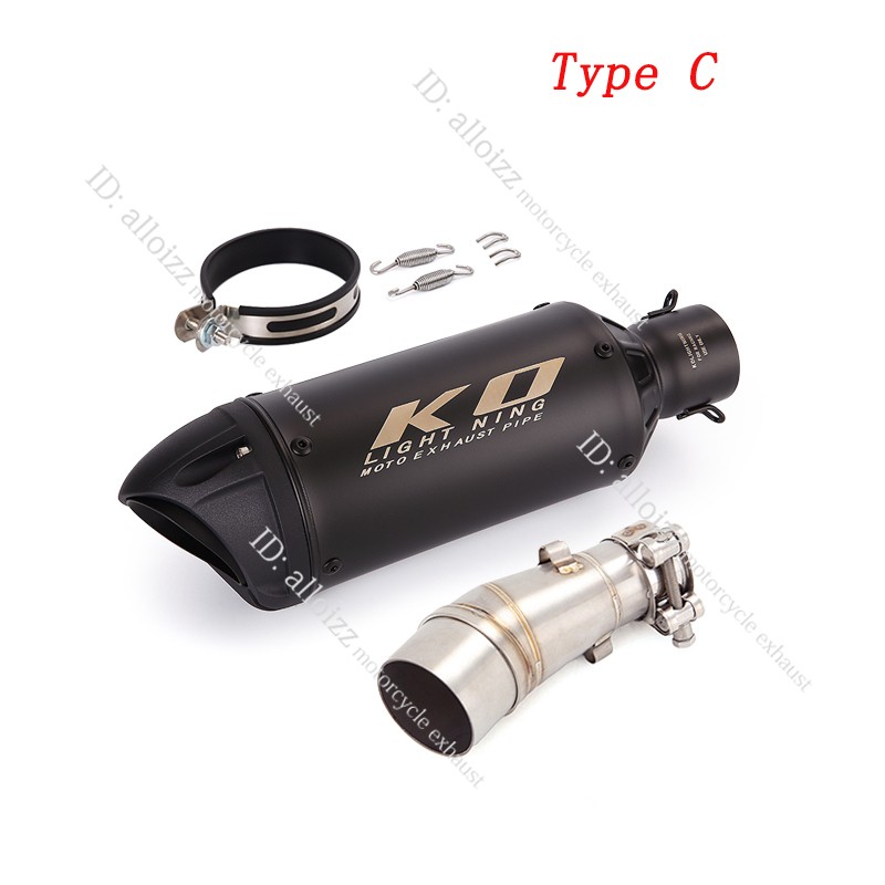 For Kawasaki Ninja 300 EX300 2013-2018 Slip on Black Muffler Exhaust Mid Pipe
