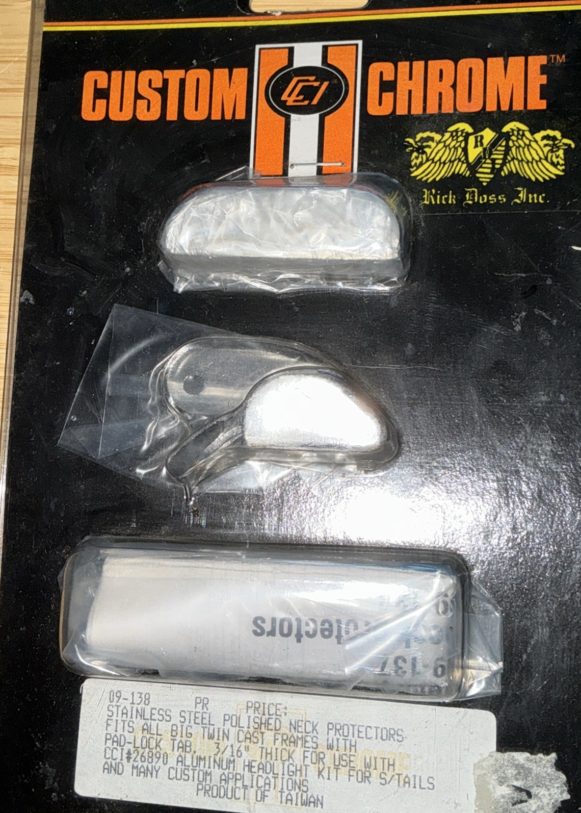 Custom Chrome Stainless Steel Polished Neck Protectors 09-138