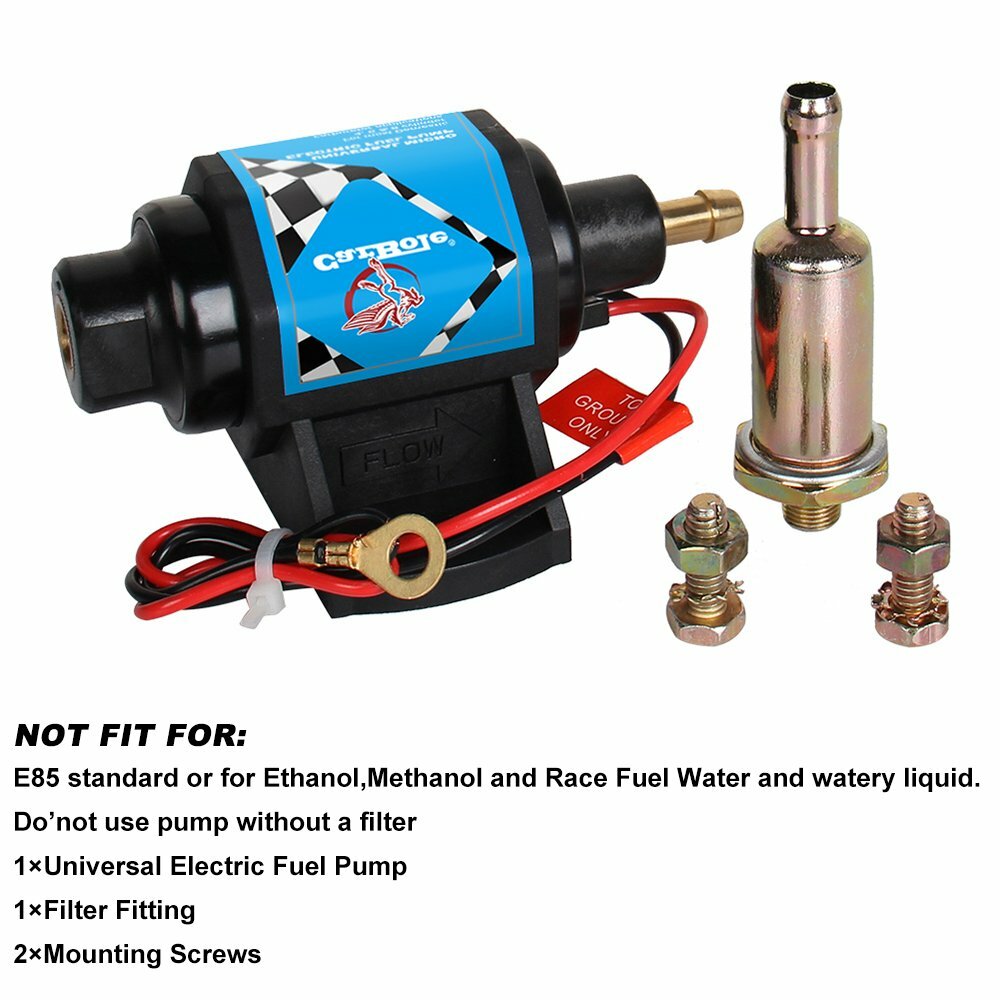 12V Electronic Fuel Pump 35GPH 5/16 Inlet Outlet Diesel Transfer Pump 4-7PSI NEW