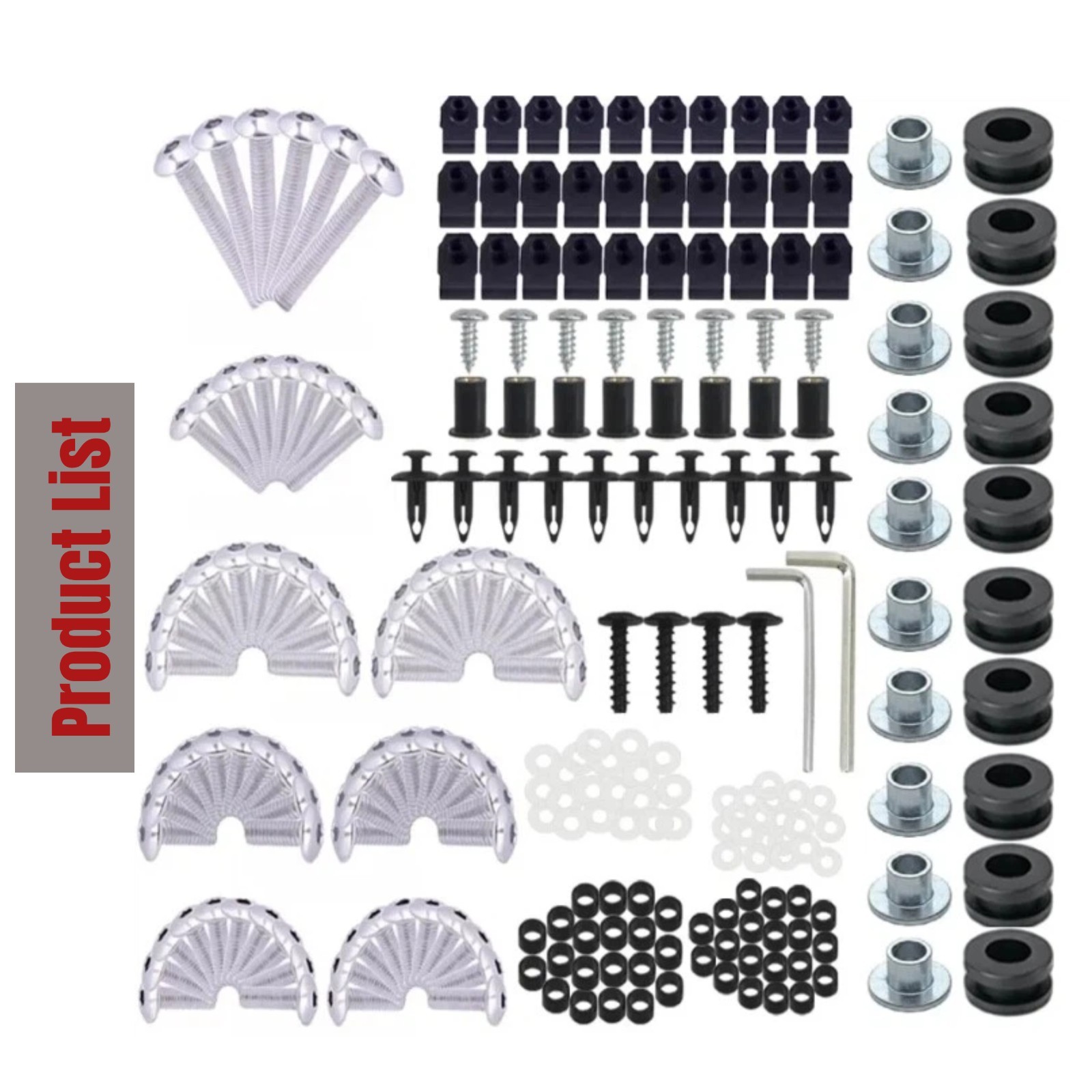 Fairing Bolt Kit Stainless Silver Bodywork Screws for Honda 2004-2005 CBR1000RR