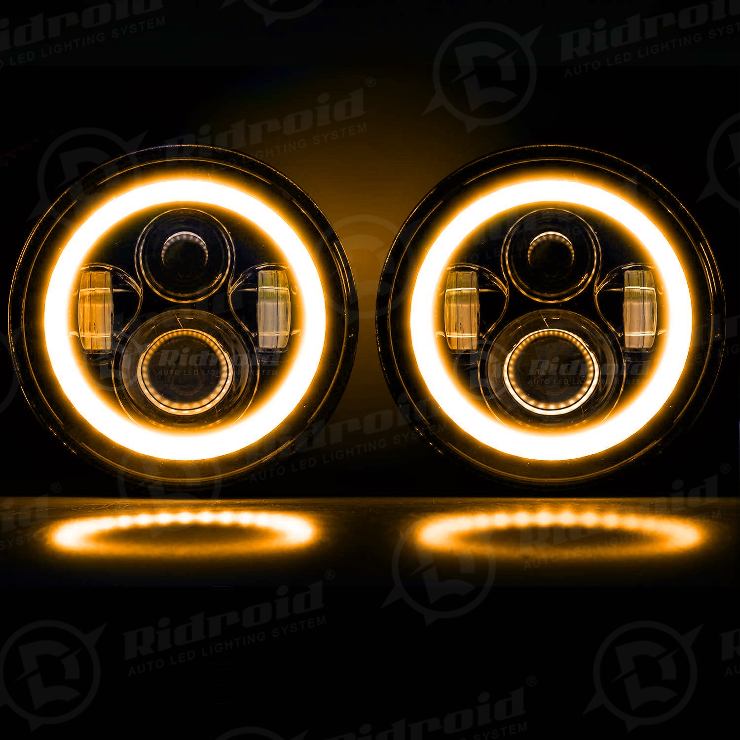 7” LED Halo Headlight Projector DRL For Harley Davidson Dyna Switchback