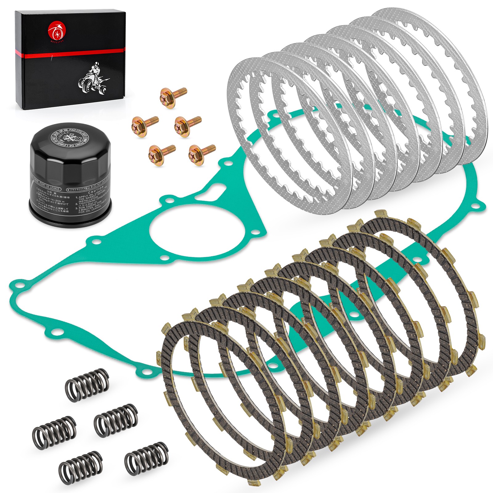 Clutch Friction Steel Plates & Gasket Oil Filter for Kawasaki Vulcan VN800 VN900