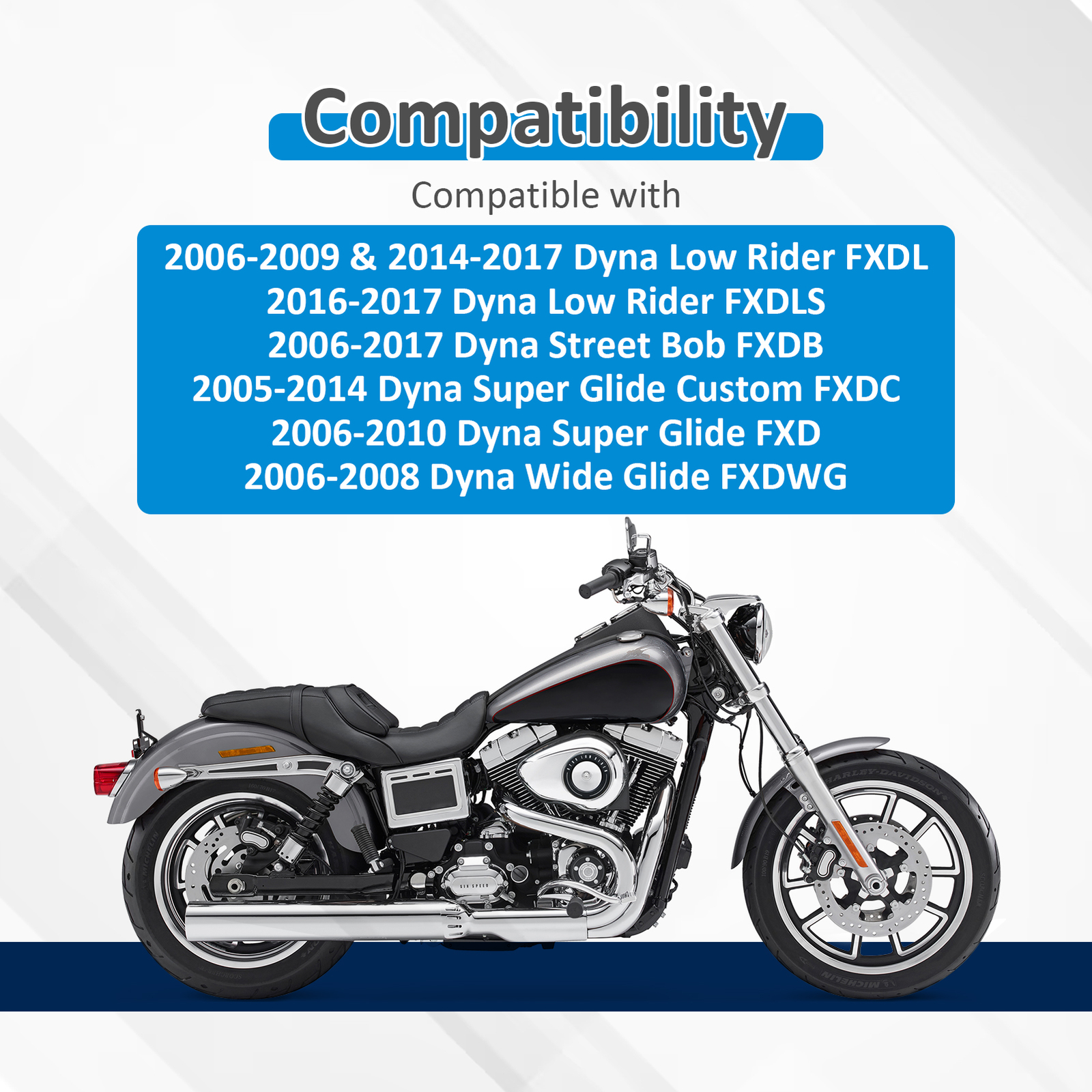 Gloss Black 26″Tall Backrest Sissy Bar For Harley Dyna Street Bob Low Rider FXDL