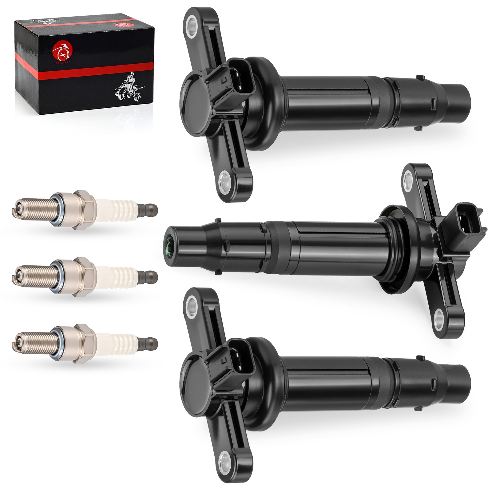 3 x Ignition Coil & 3 x Spark Plugs for Yamaha YXZ1000R 2016-2021 2022 2023 2024