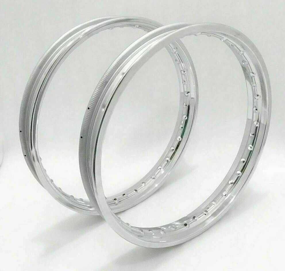 WM2 Front And Rear Steel Wheel Rim Pair 19″x18″ 40 Hole For BSA Triumph