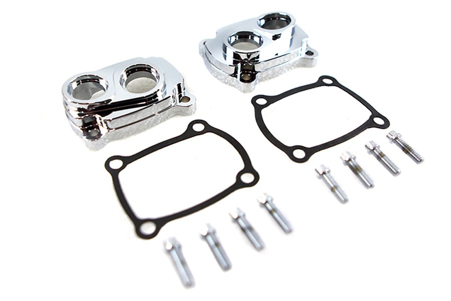 Jims M8 Low Profile Billet Tappet Block Kit Chrome for Harley-Davidson