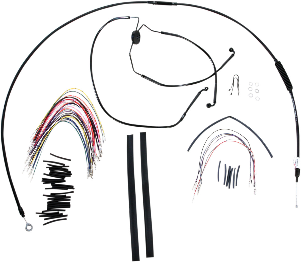 Burly Cable and Brake Line Kits Black 15in. Bagger Bars B30-1101
