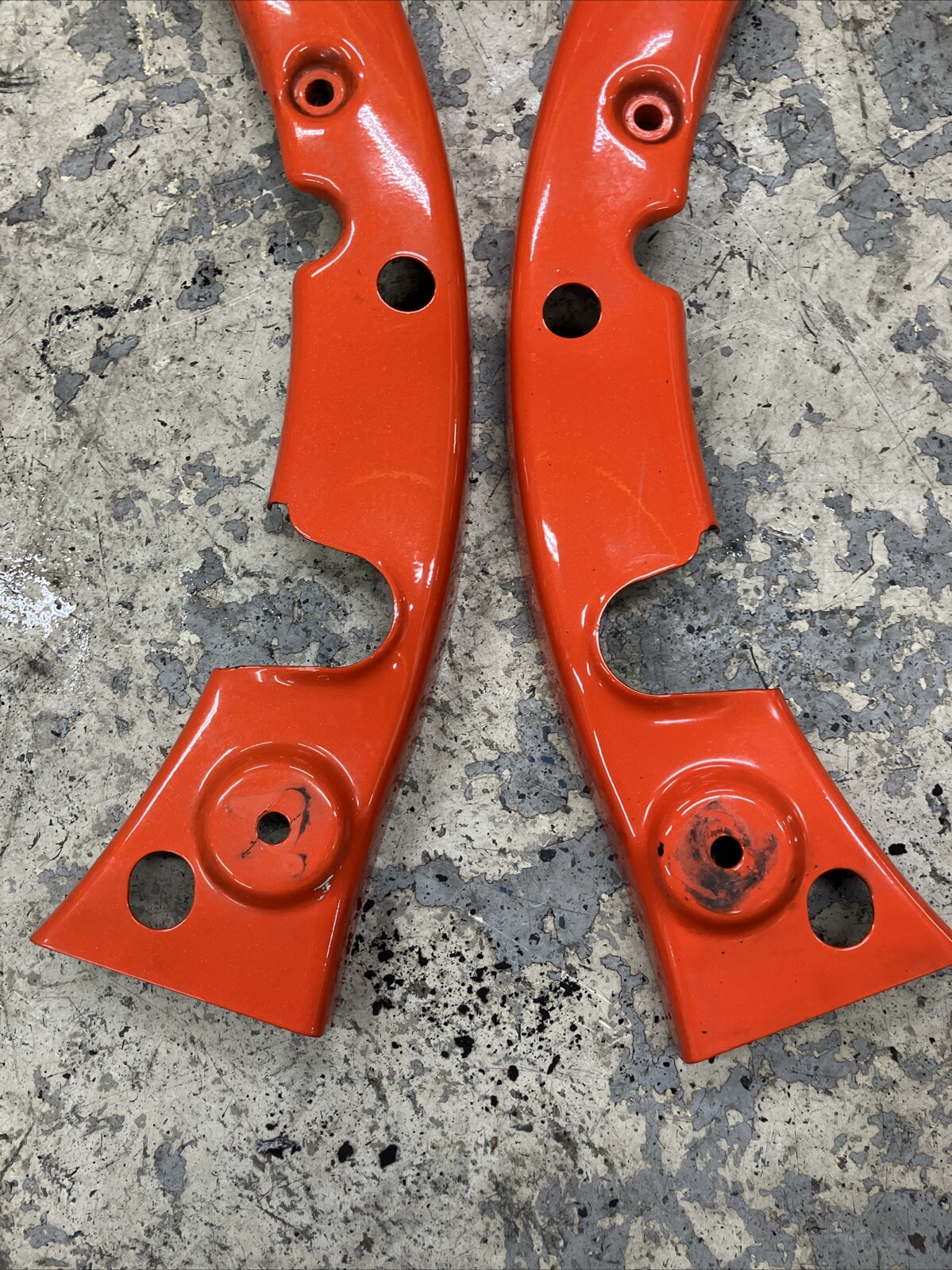 Harley Davidson OEM Electric Orange Rear Fender Strut Covers Touring LH RH