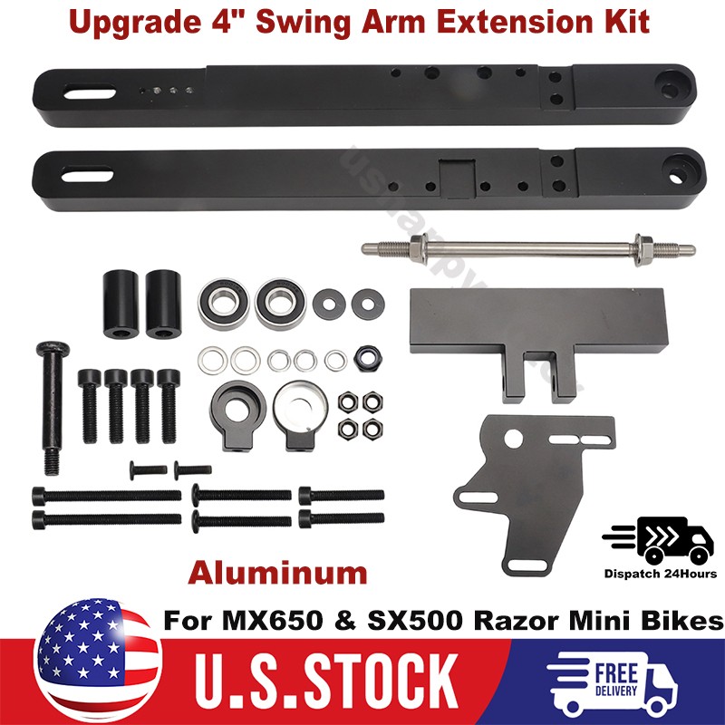 4″ Swing Arm Extension Stretched Upgrade Kit For Razor MX650 SX500 Mini Bikes