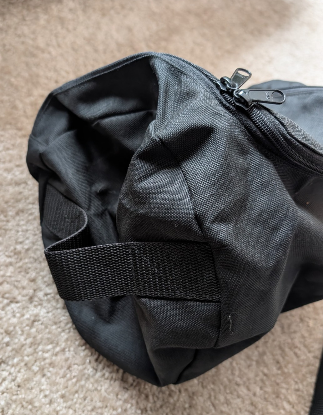 T-BAGS Expandable Black Canvas Motorcycle Travel Bags +Top Roll Bag + Bungee Net
