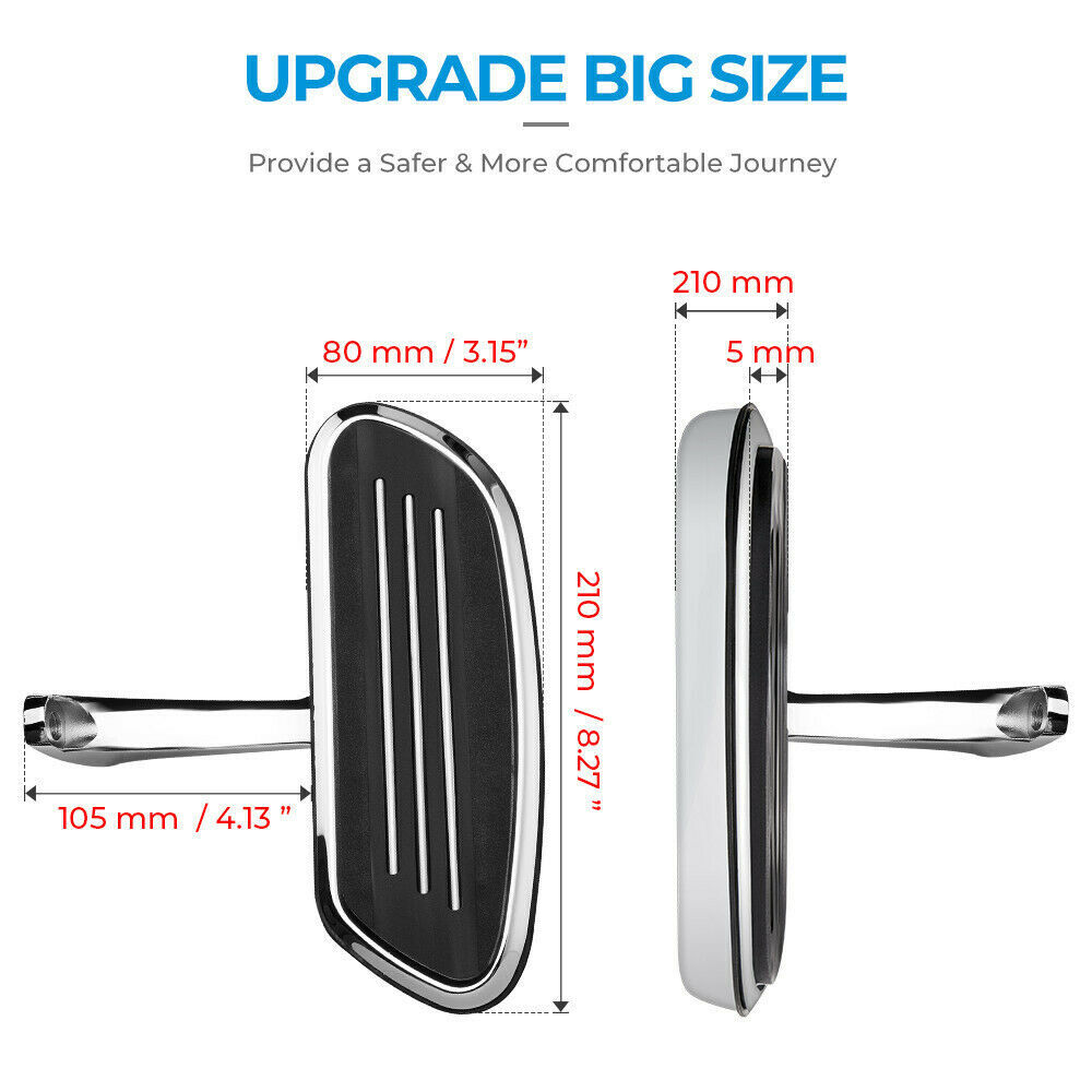 For Harley Road King FLHR 1994-2023 Chrome Passenger Footboard Rear Floorboards