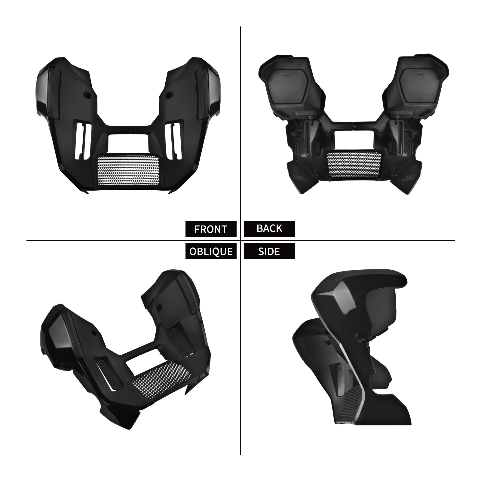 Fairing Lowers Cover Extended Chin Spoiler For Harley Road Street Glide 23-2026