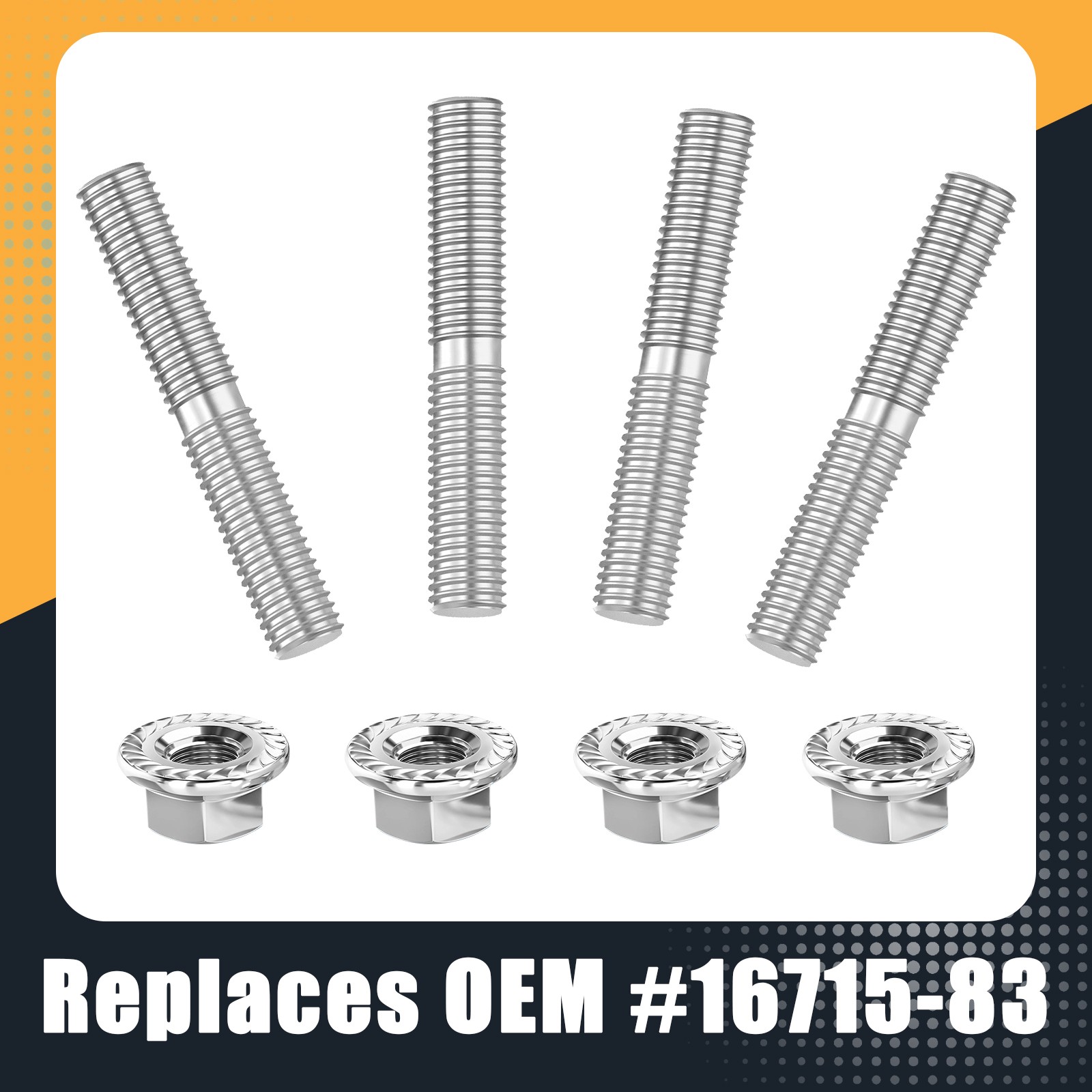 New Exhaust Studs Nuts Kit 16715-83 For Harley Big Twin Sportster XL 1984-2015