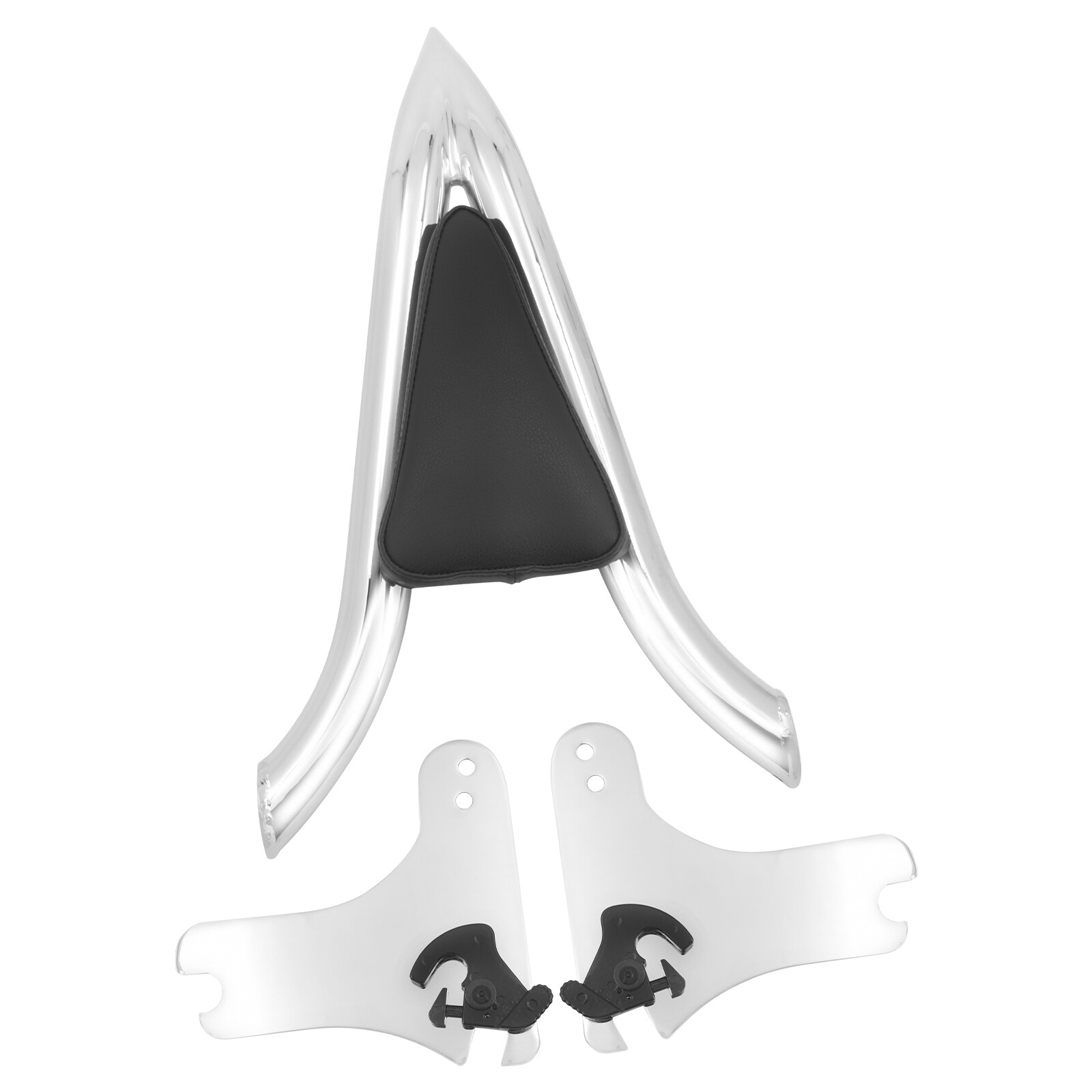 Chrome Passenger Backrest Detachable Sissy Bar Fit For Harley Touring CVO 97-08