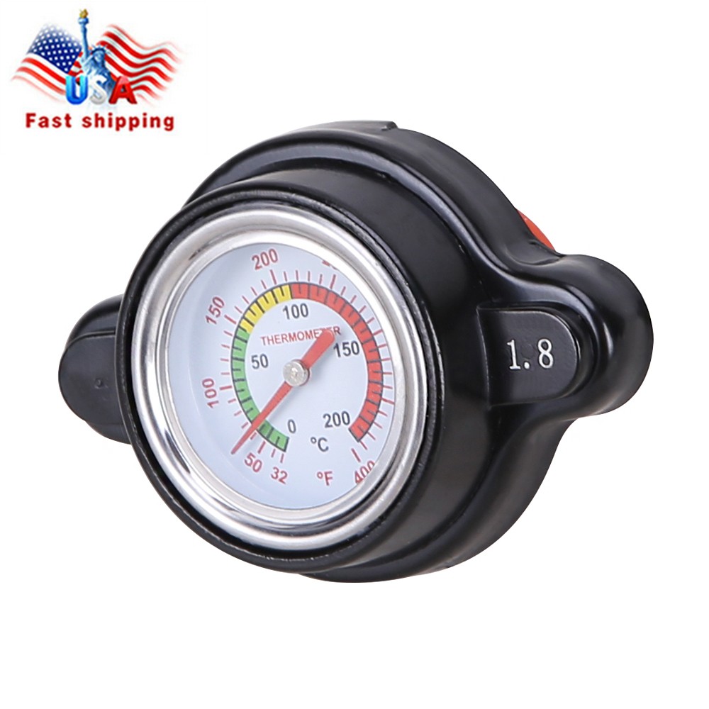 High Pressure Radiator Cap w/ Temperature Gauge 1.8 Bar Radiator Cap 25.6Psi Lmo
