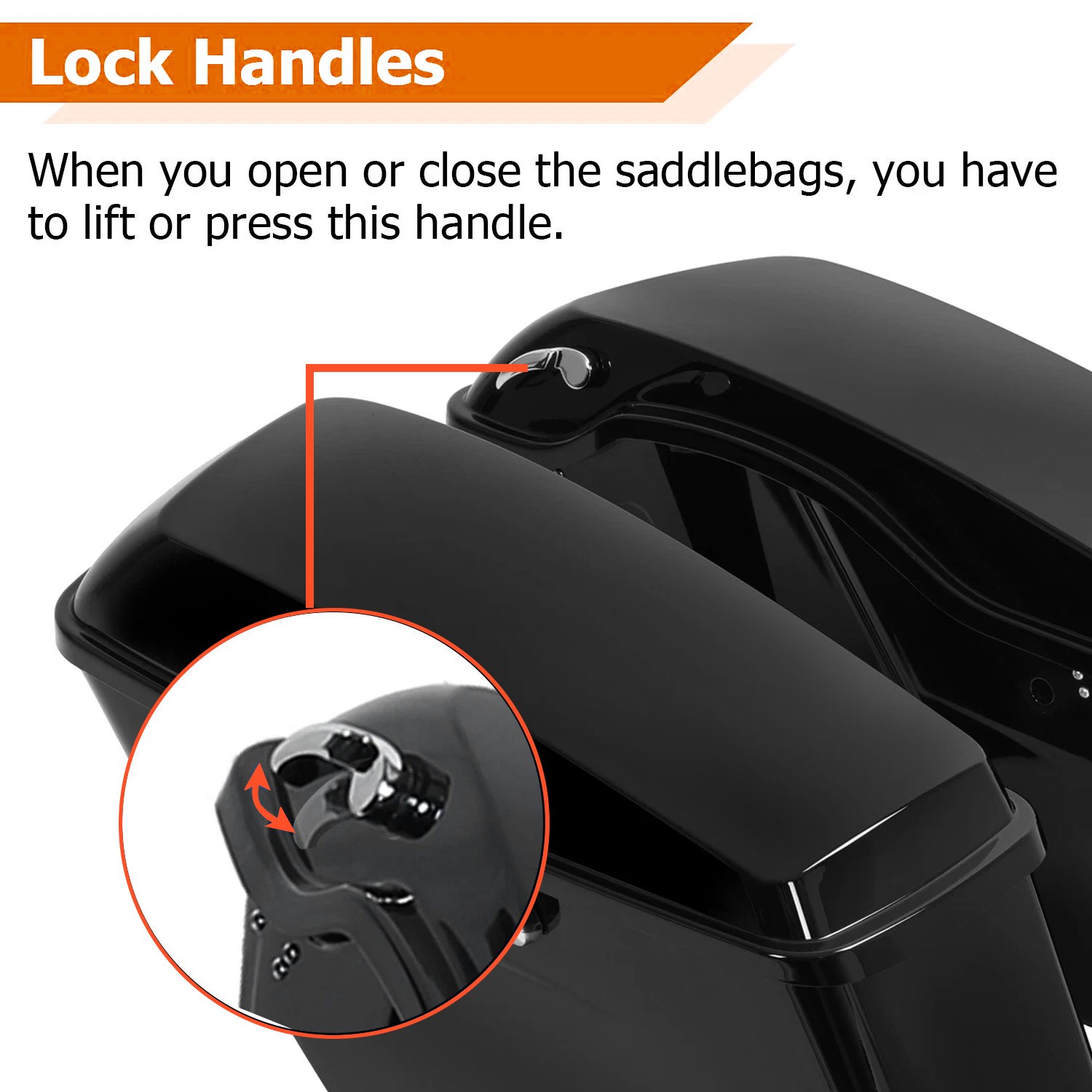 Vivid Black Hard Saddle bags & Latch Fit For Harley Davidson Touring Glide 94-13