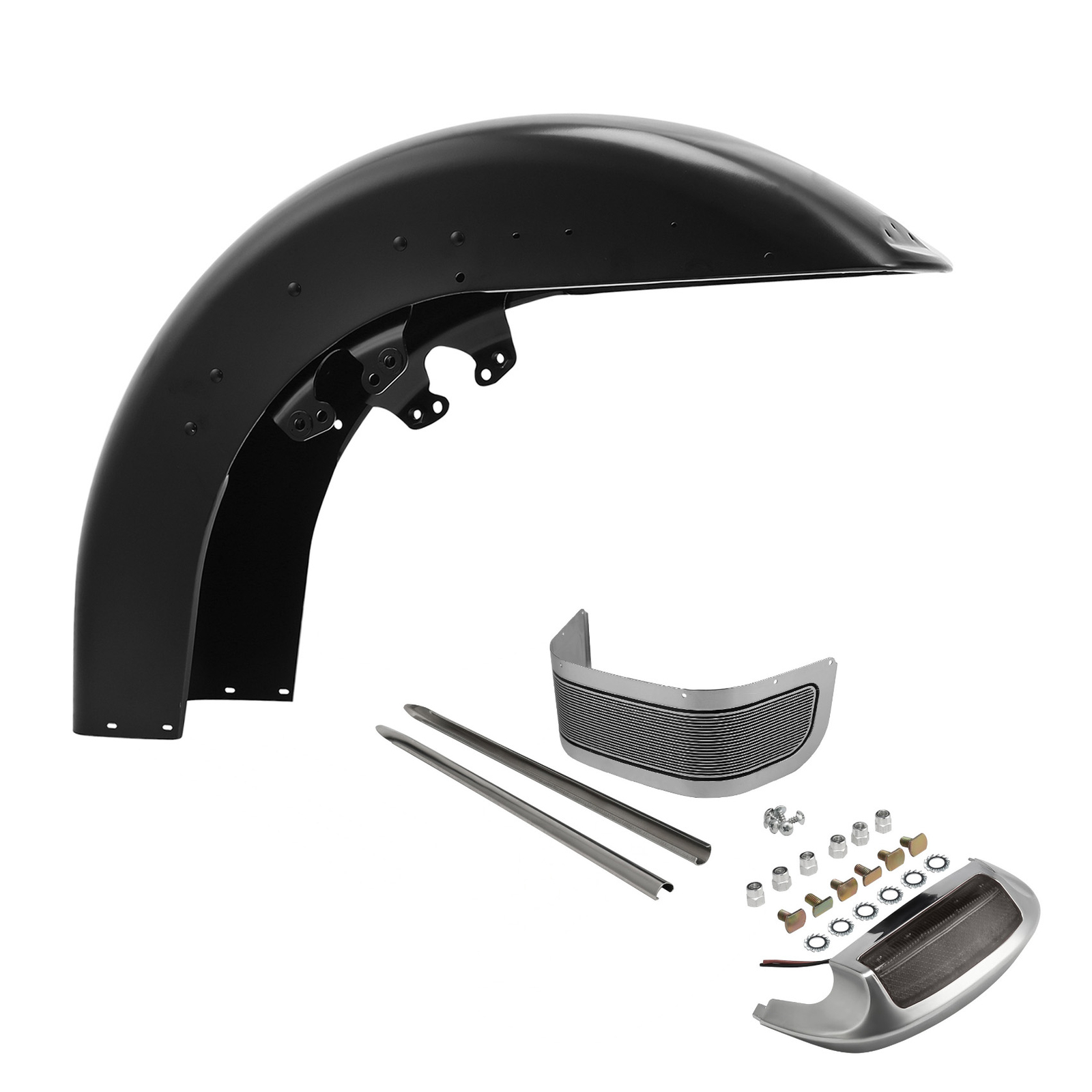 Unpainted Front Fender Assembly For Harley Electra Tri Glide Ultra Limited 14-23