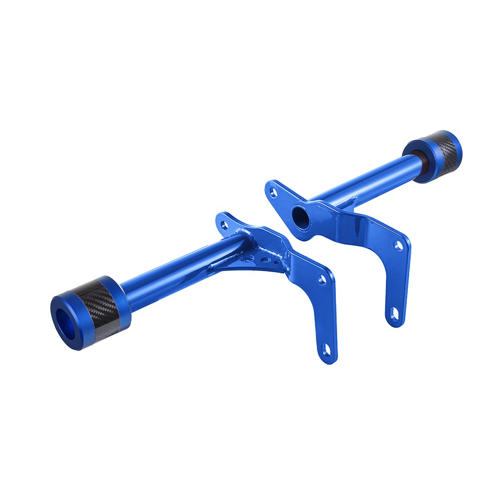 ProTek Performance Blue Rear Crash Bar Sliders Blue/Carbon Fits Harley Softail
