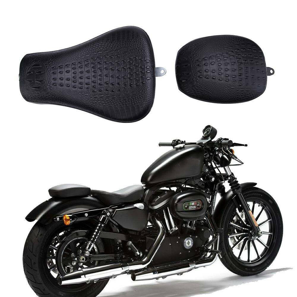 Front Driver Solo Seat+ Rear Passenger For Harley Sportster XL1200C XL883N XL883