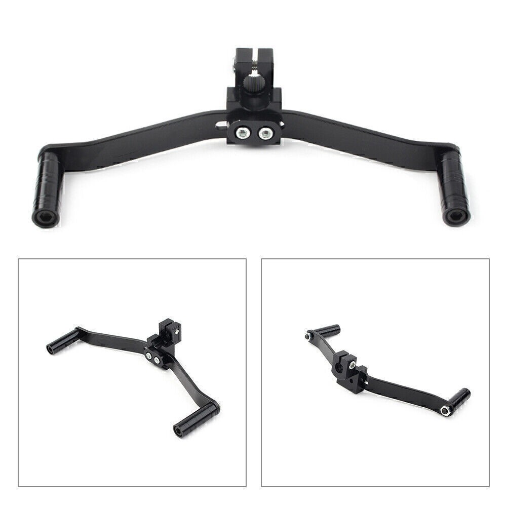 Dual Way Gear Shift Lever Footrest Pedal Shifter 21cm Black Universal Motorcycle