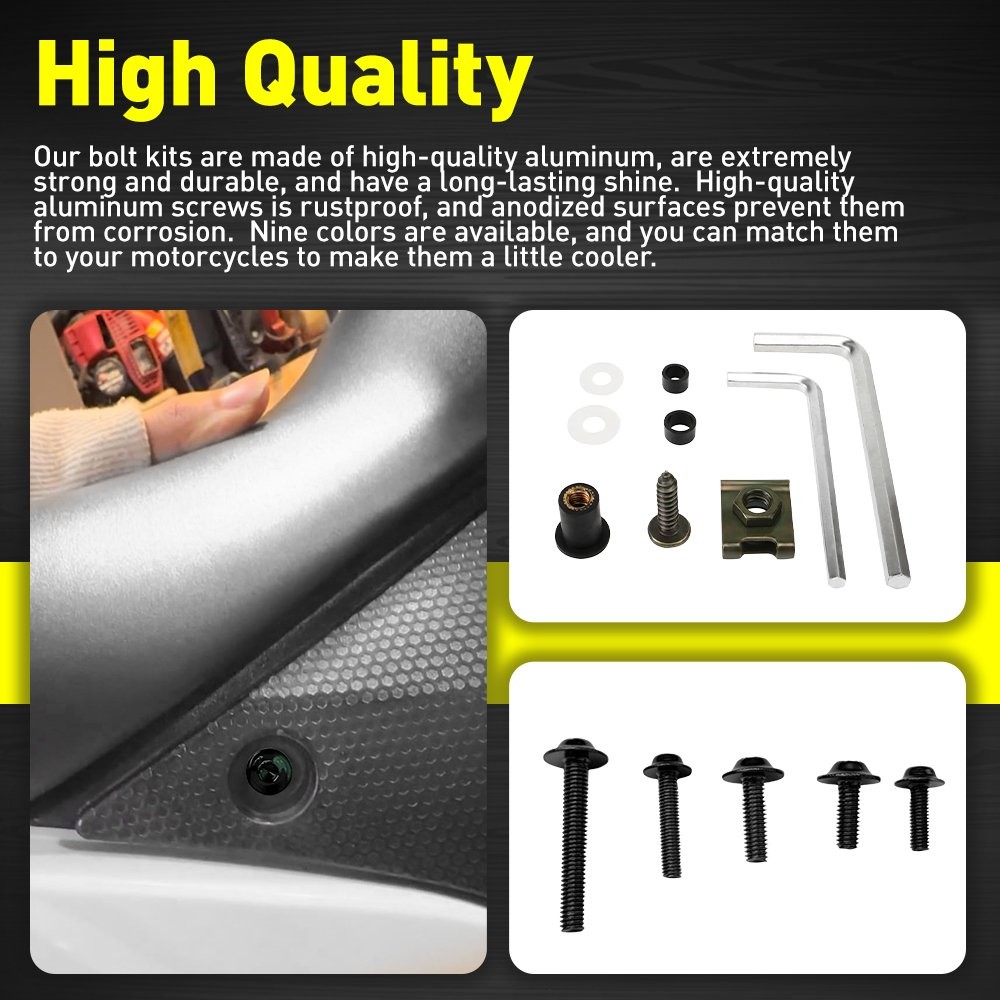 Complete Fairing Bolt Kit Body Screw Fit Yamaha YZF R6 R1 R6S YZF600R FZ6/R 155X