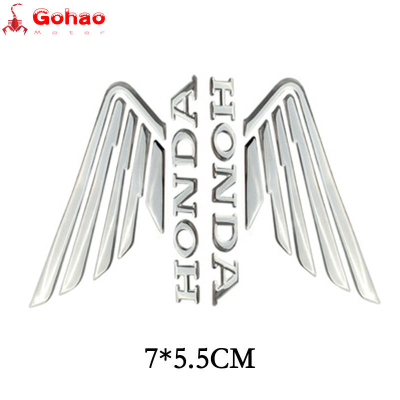 2 Pairs Fairing Fender Fuel Tank Badge Emblems L/R for CB CBR CBF CL CM PCX ALL