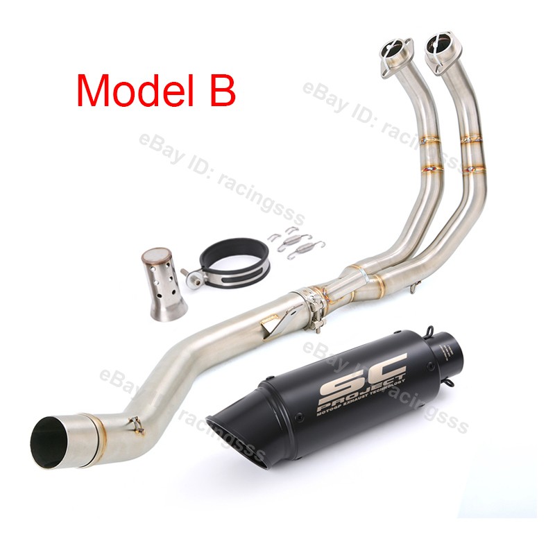 Full System Exhaust Front Pipe Muffler For Honda CBR500R CB500X CB500F 2013-2026
