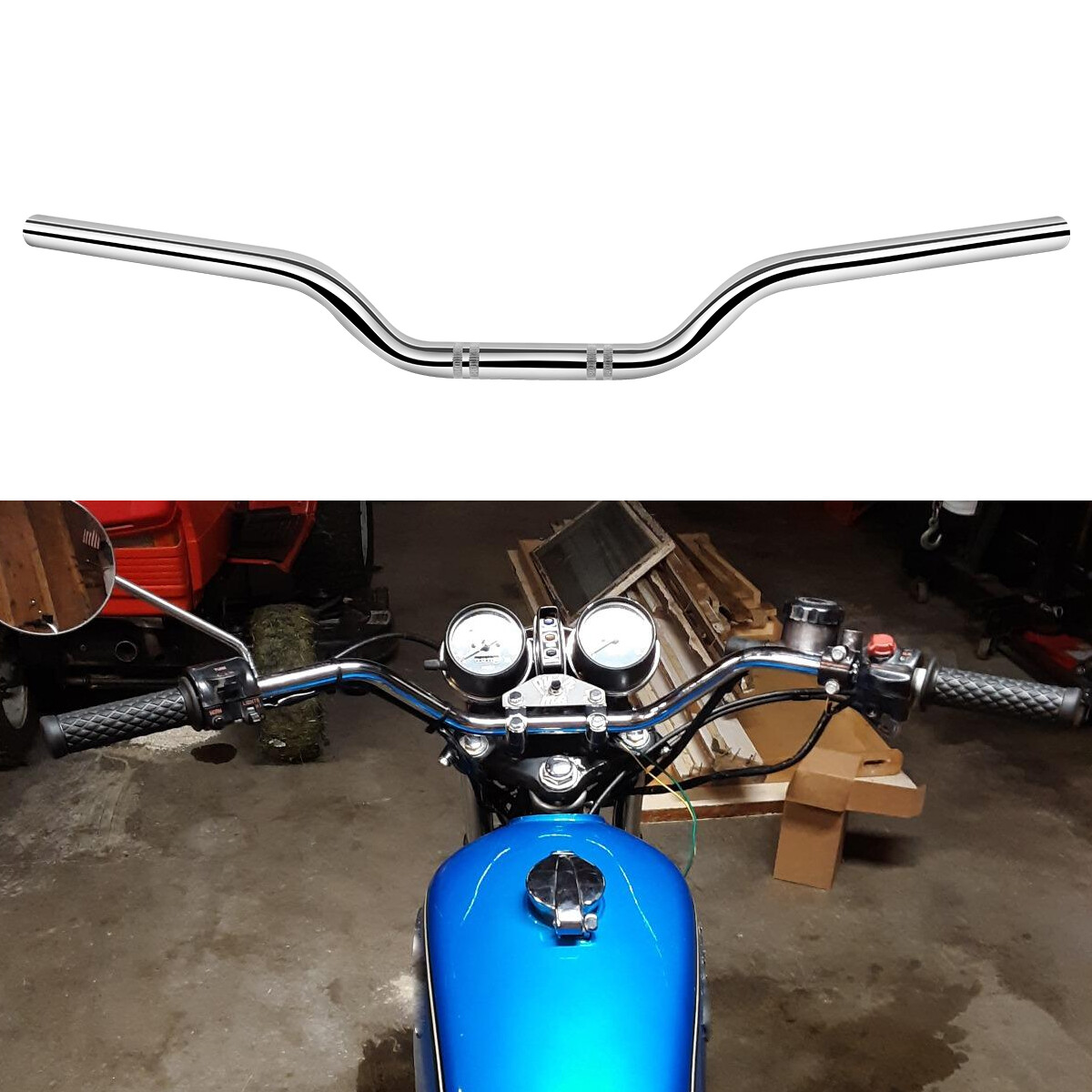 For Honda CB360 250 500 650 700 750 7/8″ 22mm Drag Handlebar Rise Tracker Chrome