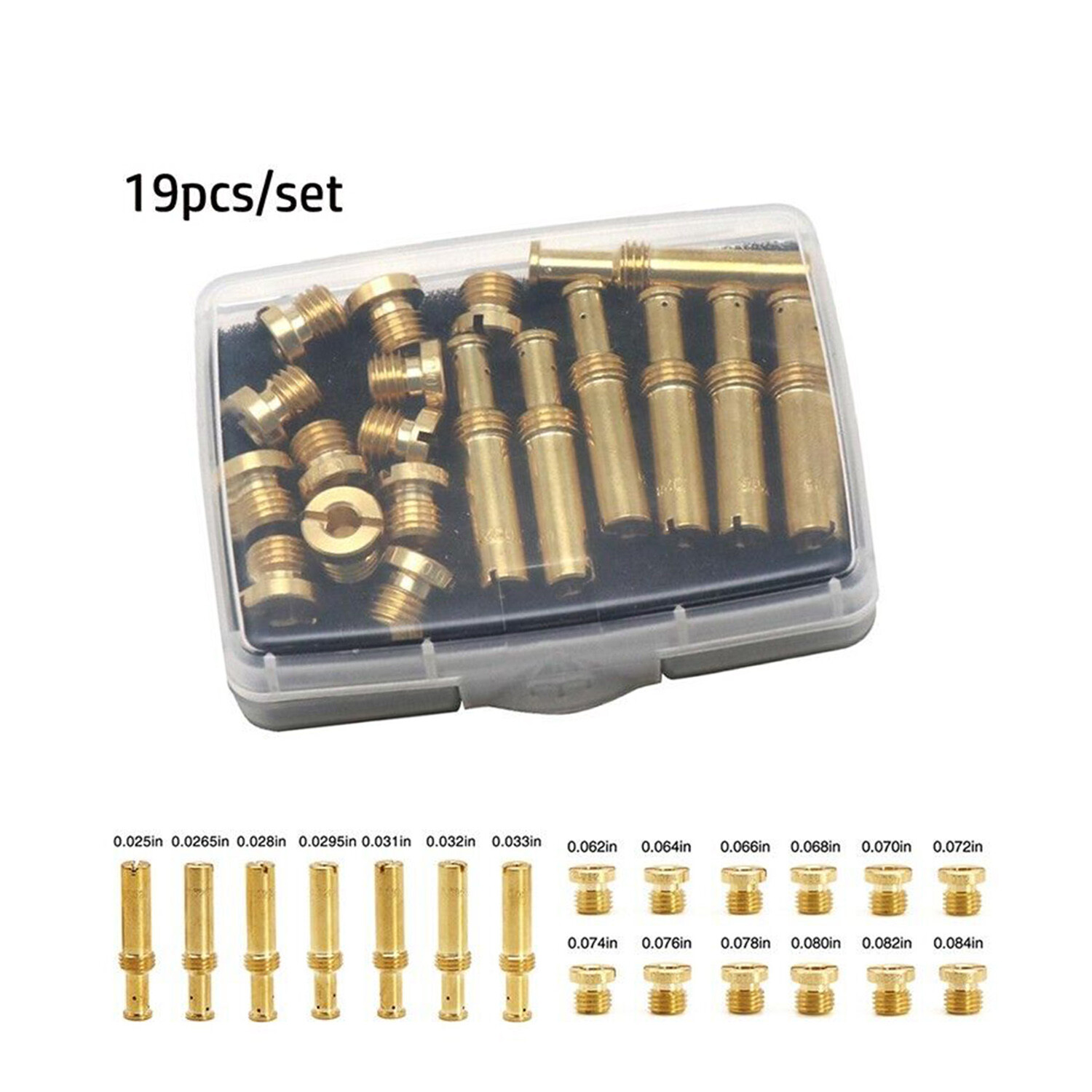 1 Set/19 Pcs Jet Assortment Kit Fits For S&S Cycle Super B E G Carbs Carburetors