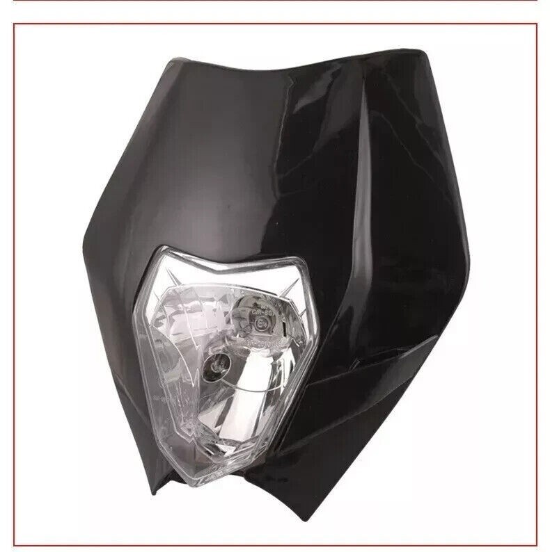 BLACK REC REG Headlight FOR KTM 125 200 250 300 EXC 450 400 ENDURO MX BIKE