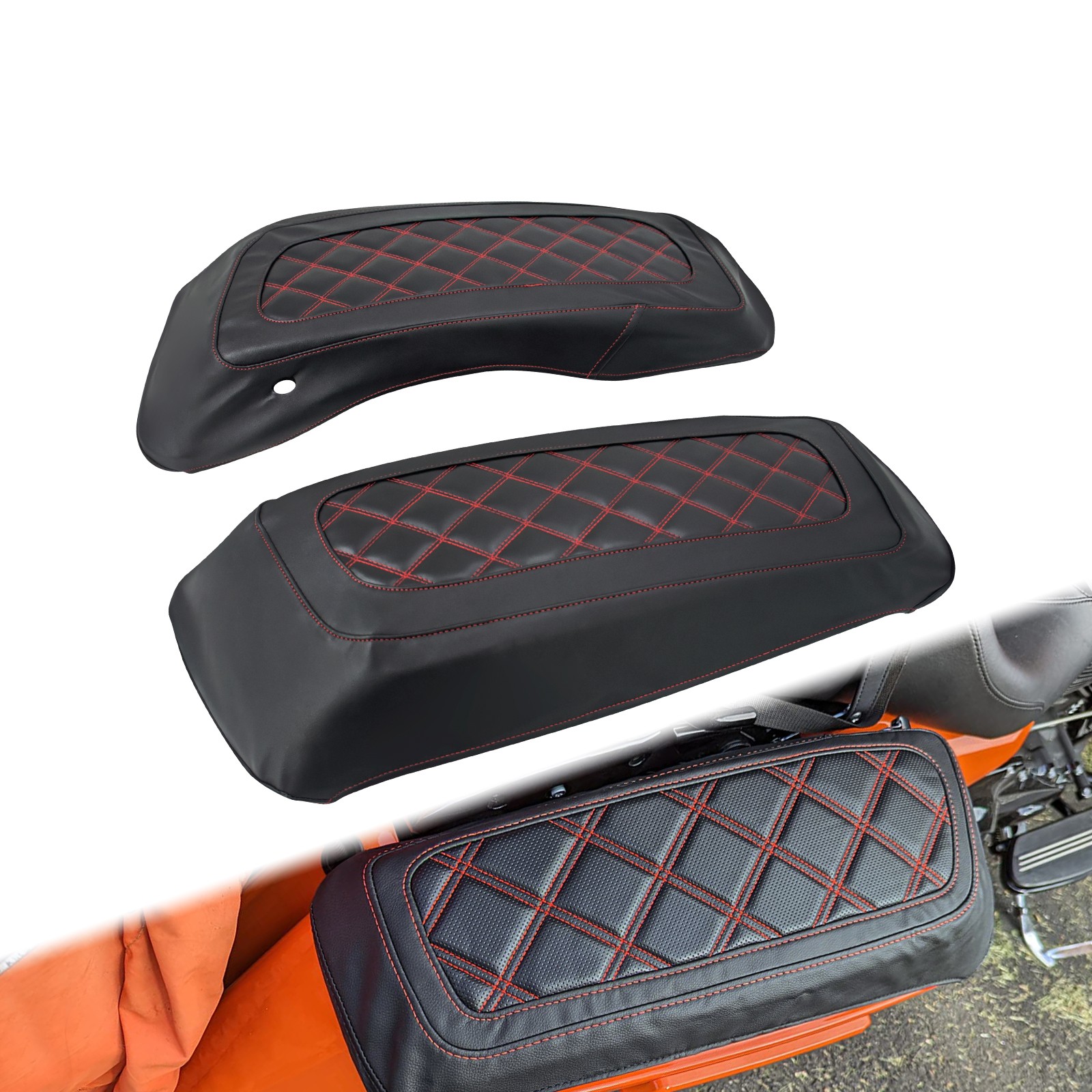 Saddlebag Lid Bra Lattice Bag Cover For Harley Touring Road Glide FLTRK 14-24