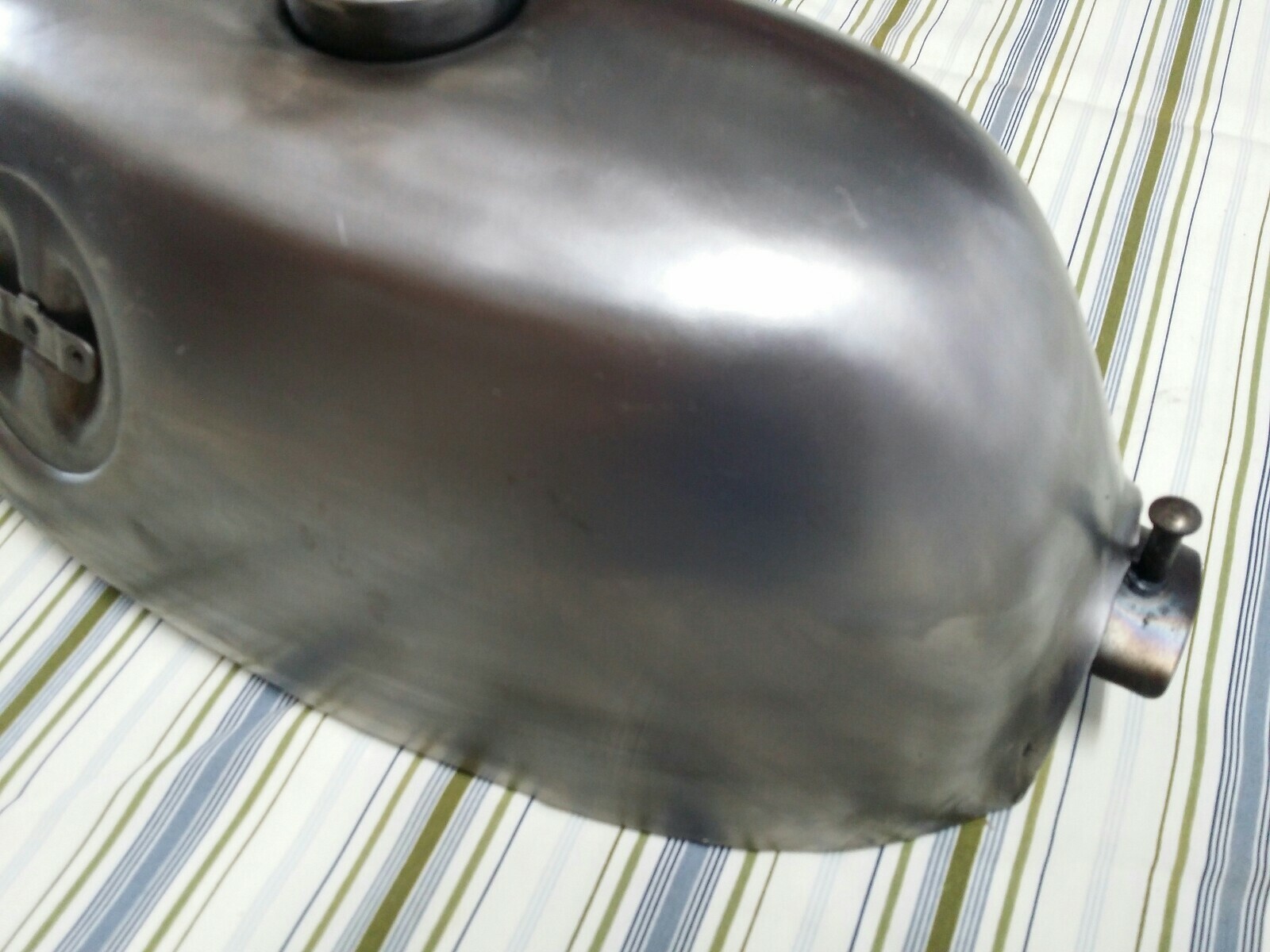 HONDA Z50A 1968 & 1969 GAS TANK PREPRODUCTION BARE METAL. “ROUND EMBLEM”