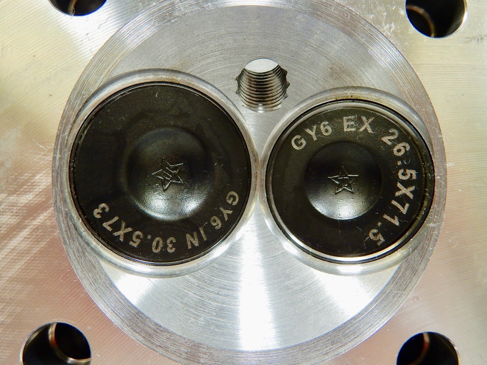 TAIDA GY6 2V CYLINDER HEAD 65mm – 67mm BORE (30.5/26.5 VALVES) *57mm SPACING*