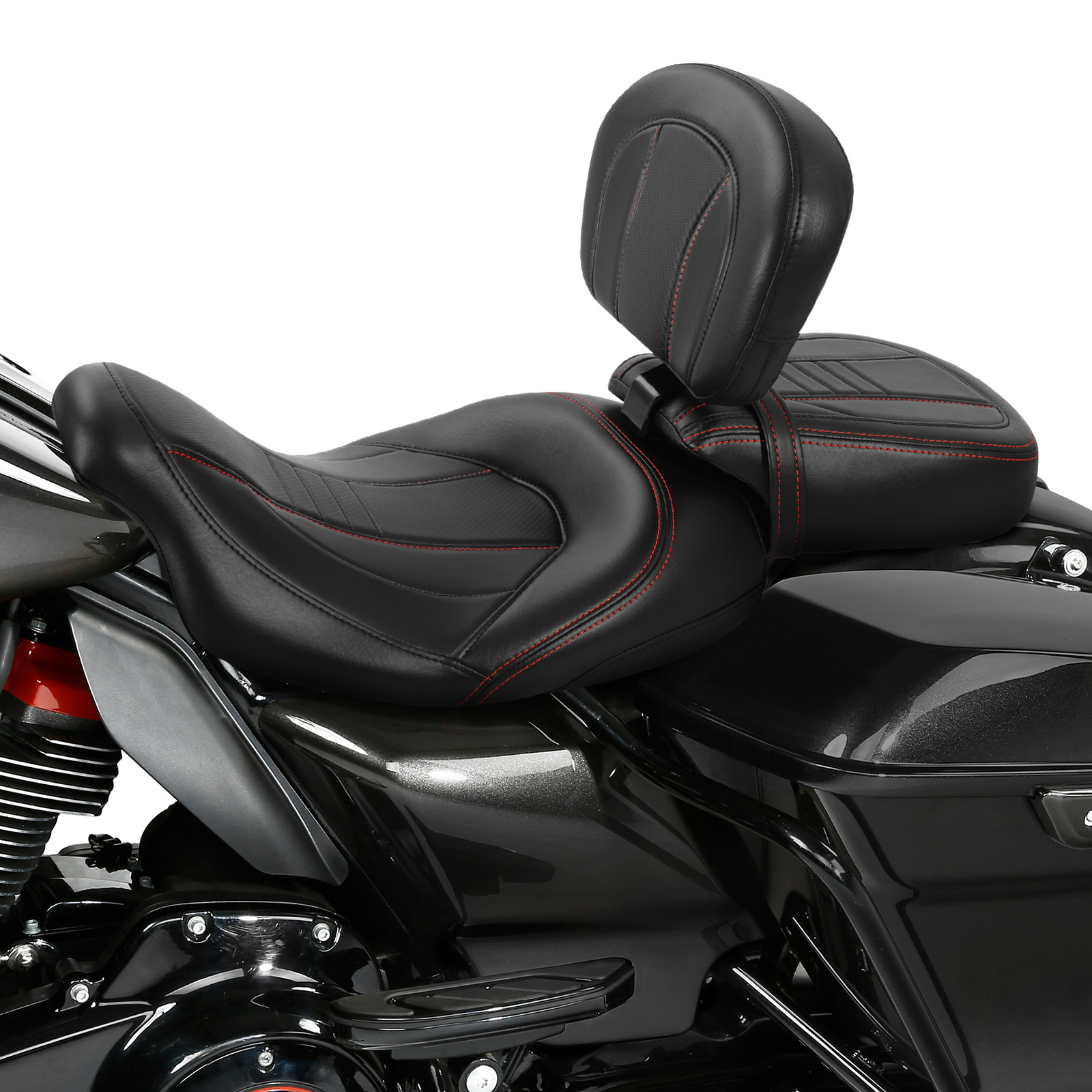 Two Up Driver Passenger Seats & Rider Pad Fit For Harley Street Glide 2009-2023