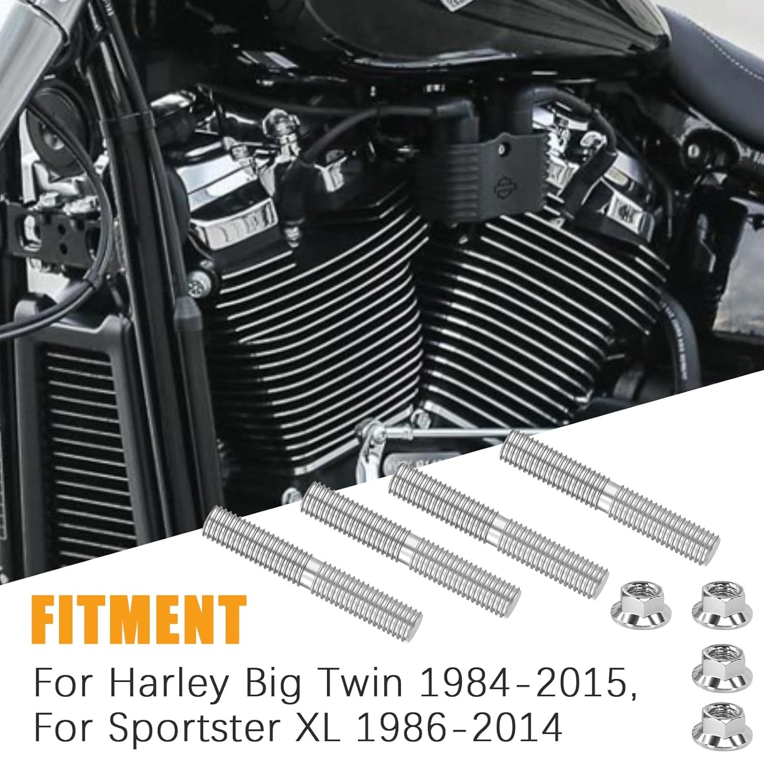 New Exhaust Studs Nuts Kit 16715-83 For Harley Big Twin Sportster XL 1984-2015
