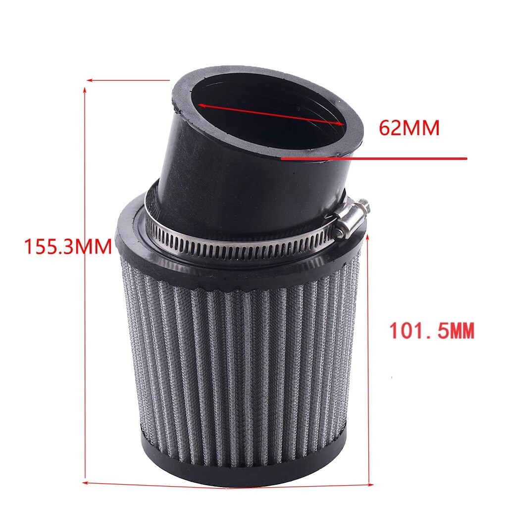 2 Pcs 62mm Air Filter Pod Bend Inlet For Motorcycle Scooter ATV Dirt Bike