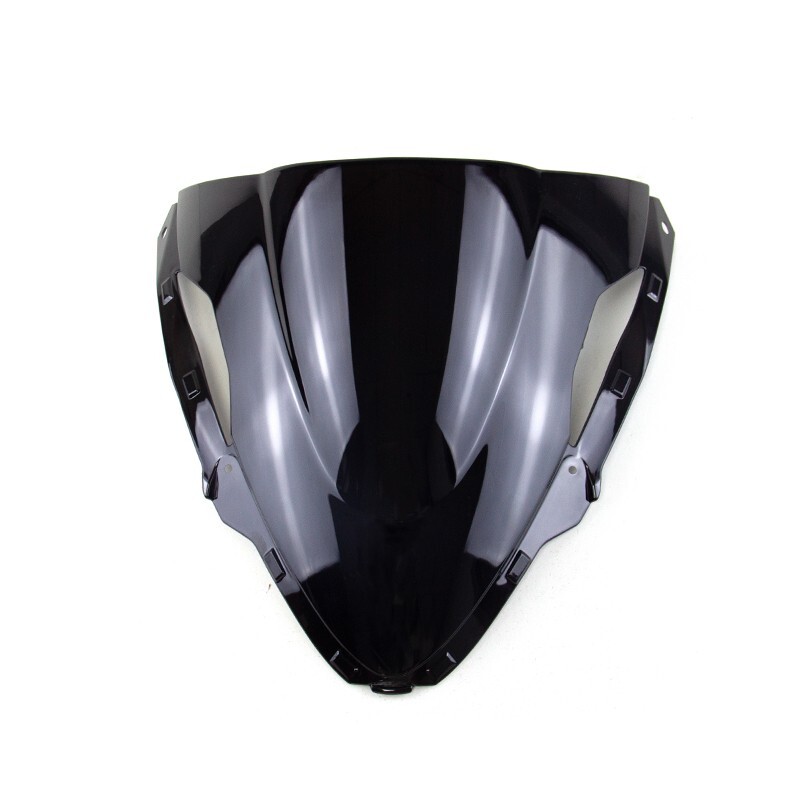 Double Bubble Windscreen Windshield For Kawasaki NINJA ZX6R 636 2024 2025（Black）