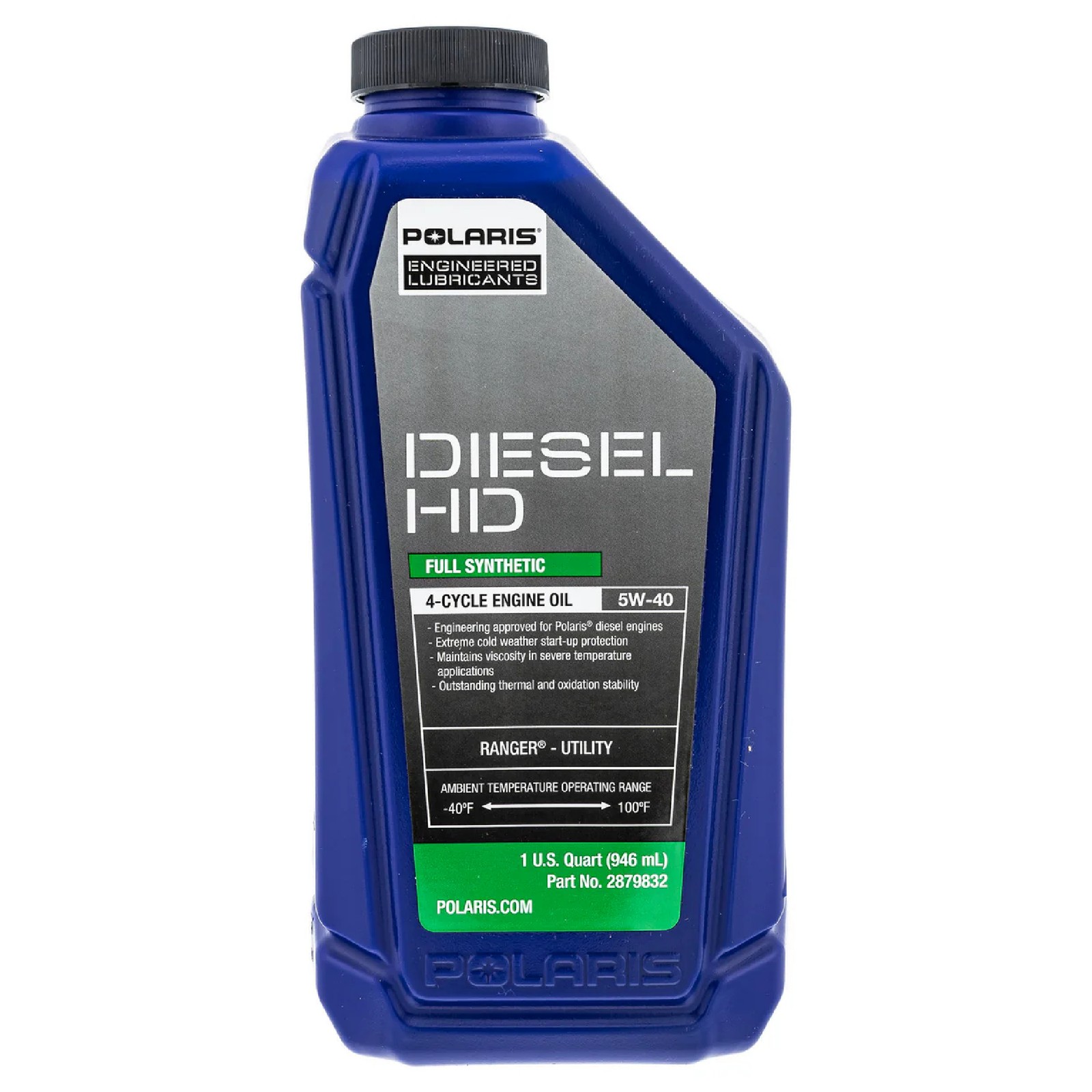 Polaris OEM 1QT 5W40 All Season Diesel Engine Oil Synthetic 4-Cycle, 2879832