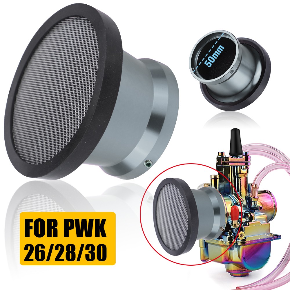 50mm Carburetor Air Filter Wind Horn Cup Velocity Stack For 24/26/28/30mm Carb