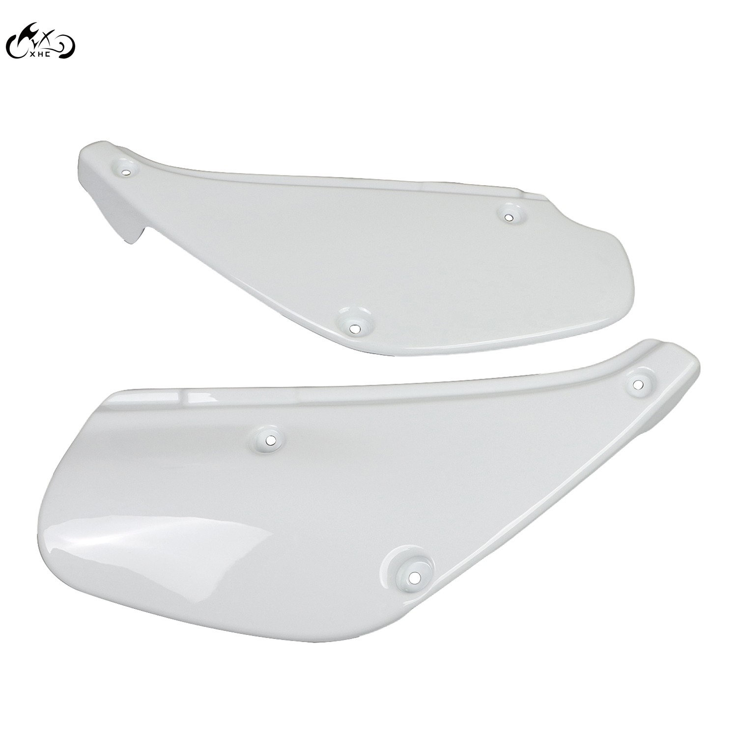 White Left & Right Side Panel Plates Covers Kit For Honda XR80R XR100R 1988-2000