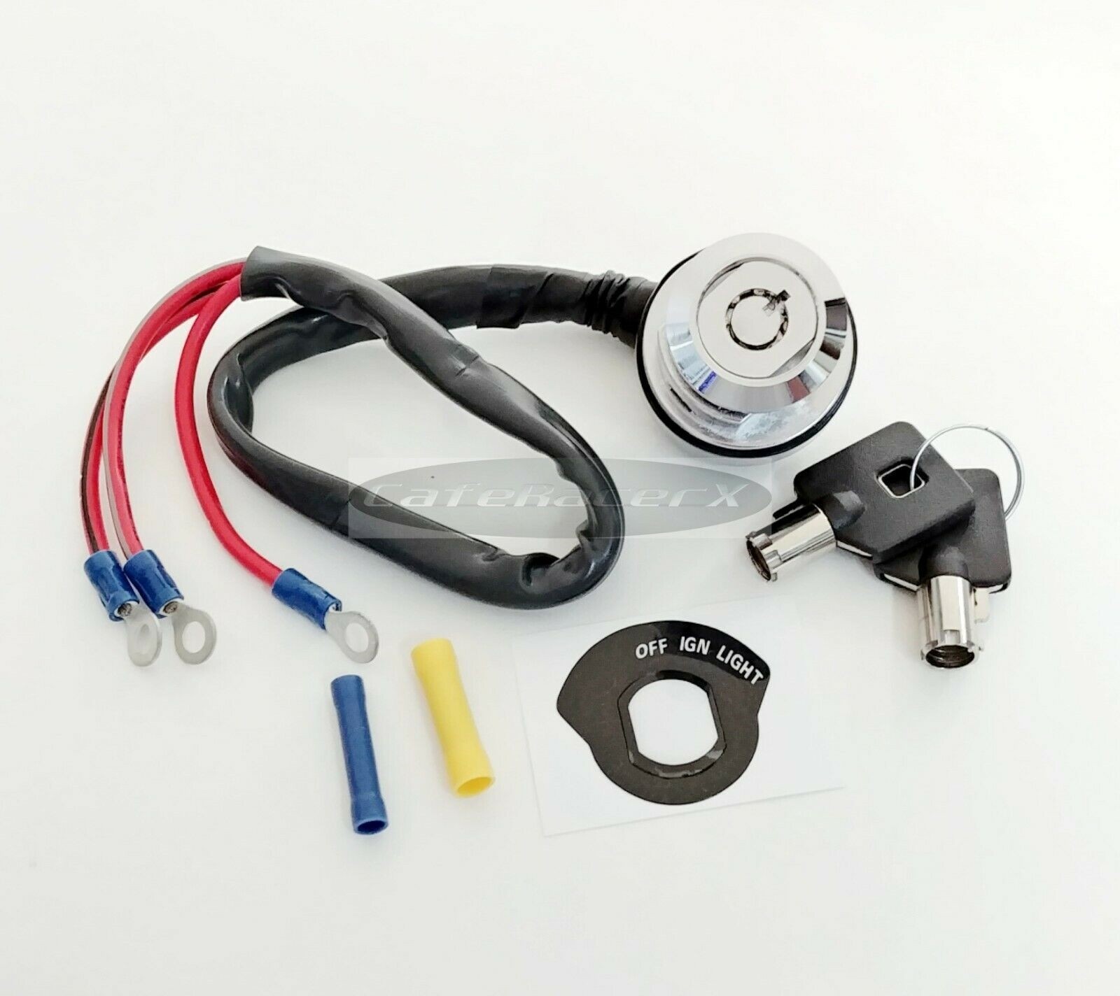 Ignition Key Switch 3 Wire Harley Davidson XL FX Round Barrel Key Sportster Dyna