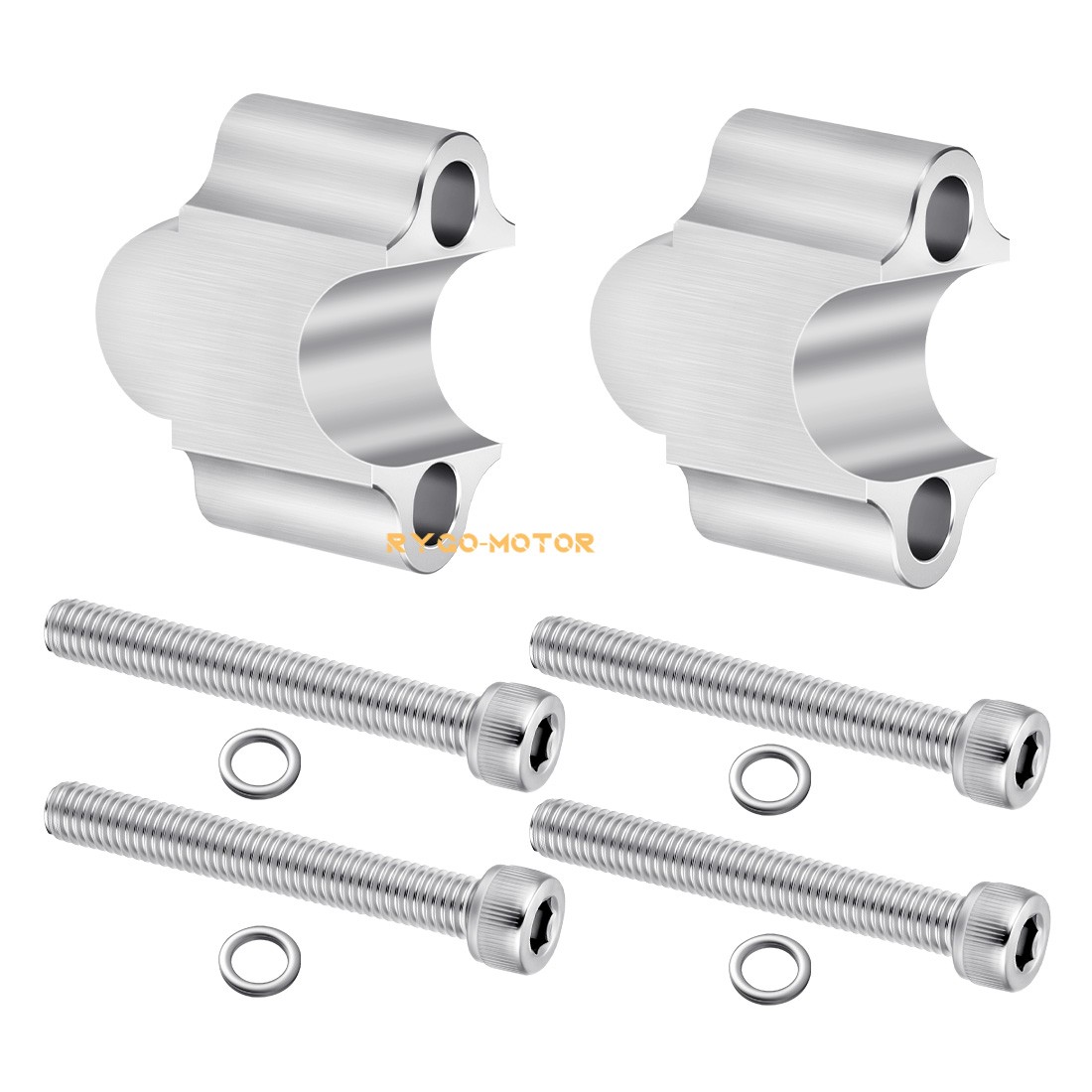 7/8″ Silvery Handlebar Risers 30mm Height for Motorcycle & ATV ATV Dirt Bike