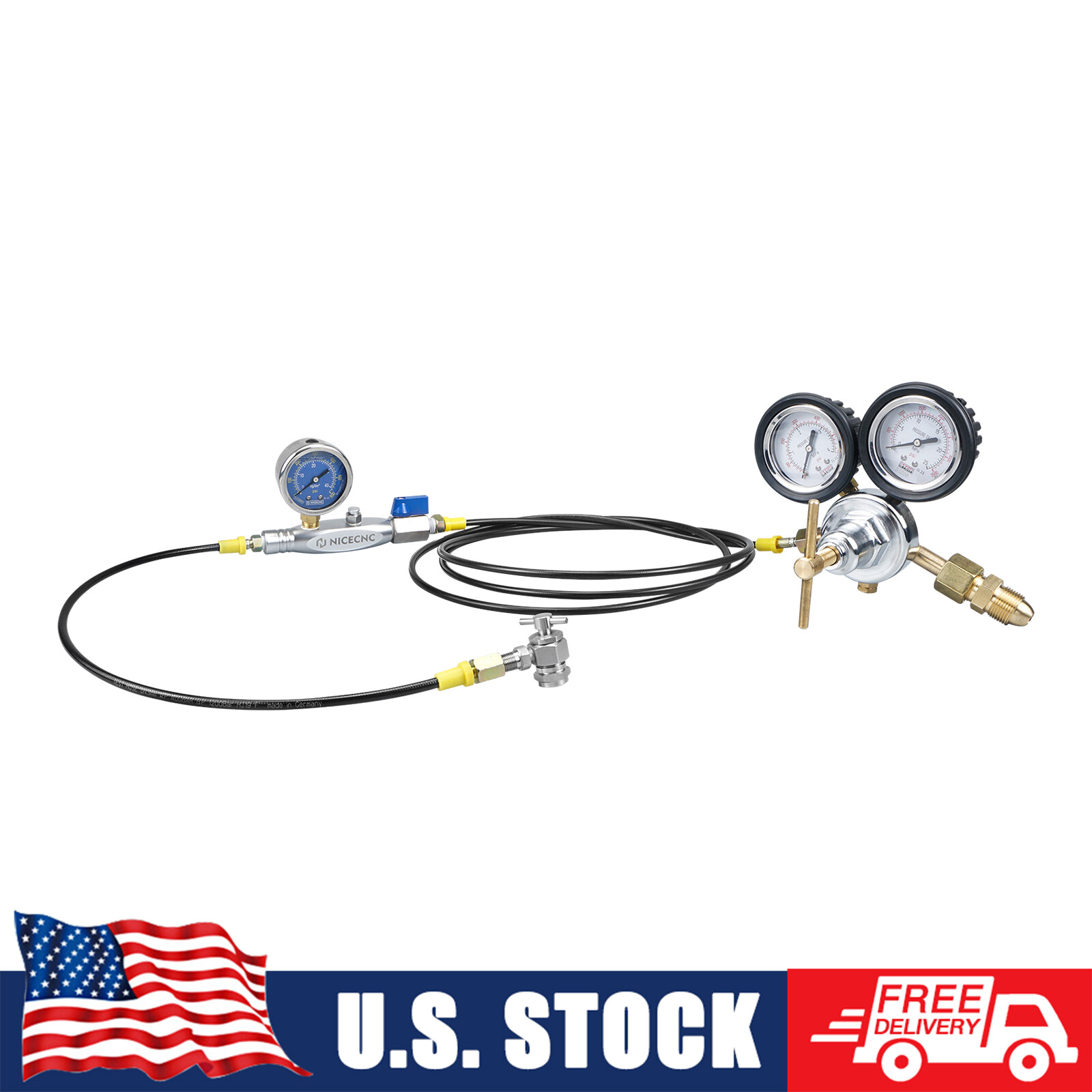 NICECNC Nitrogen Regulator Shock Fill Kit 600PSI For Off-road ATV UTV FOX KING