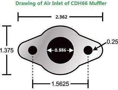 CDHPOWER CDH66 Muffler Black-2 Stroke Gas Motor Engine Kit-Gas Motorized Bicycle
