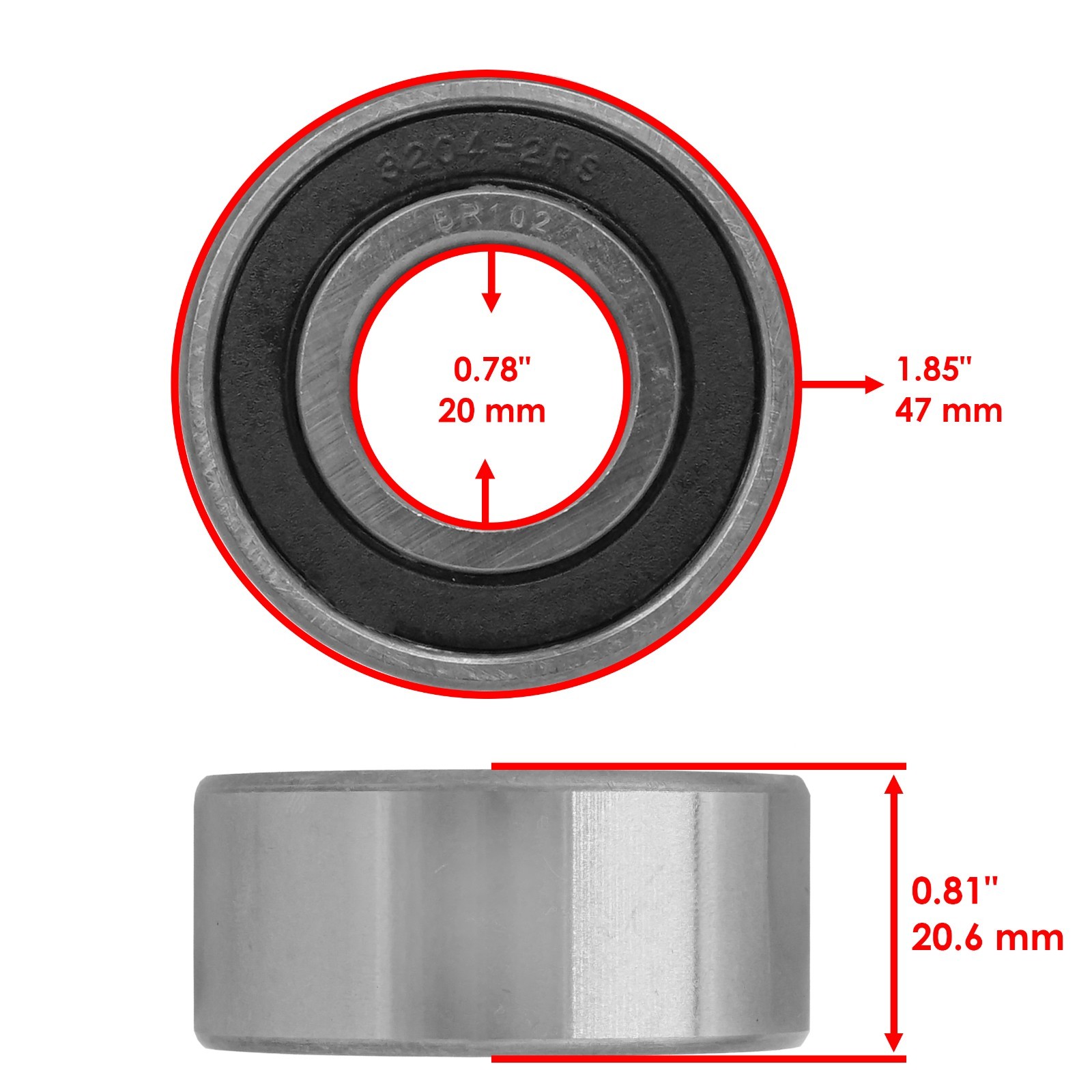 Rear Wheel Ball Bearings Seals Kit for Honda VTX1800 2002-2008