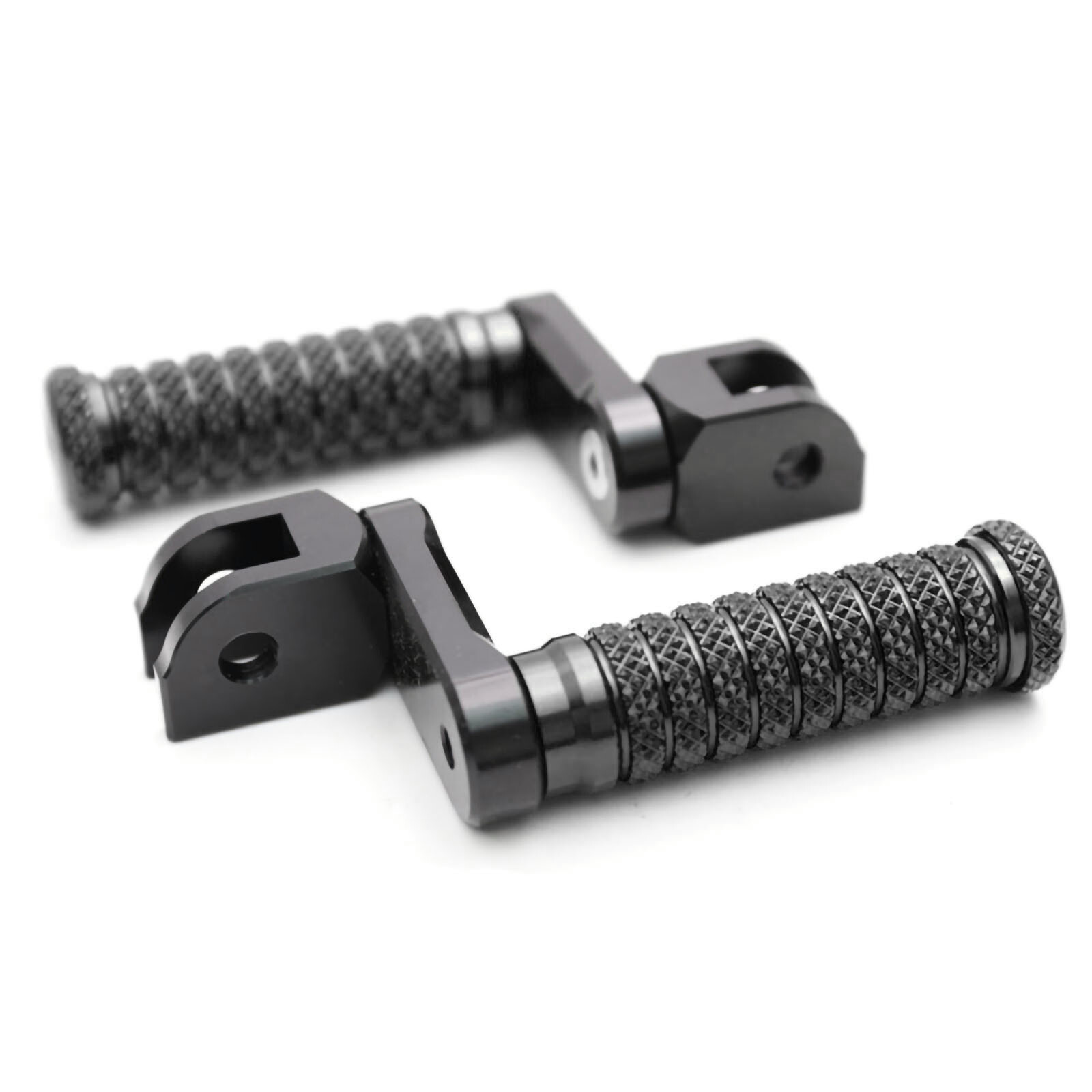 Black M-GRIP 40mm Adjustable Front Foot Pegs For Buell XB12S Lightning 2004+