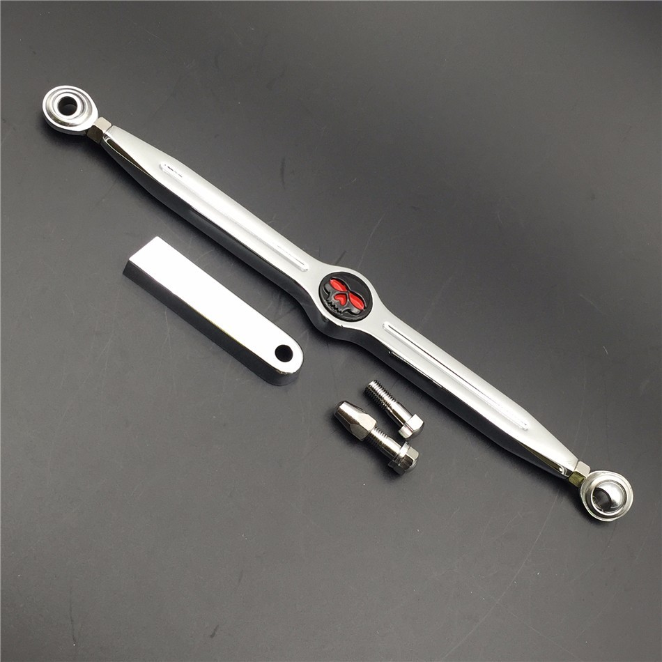 Chrome Skull Shift Linkage For Harley Softail Road King Electra Glide