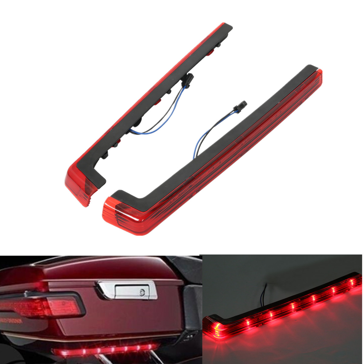 Pack Accent Side Marker Panel LED Light For Harley Tour Pak Touring 2006-2024 US