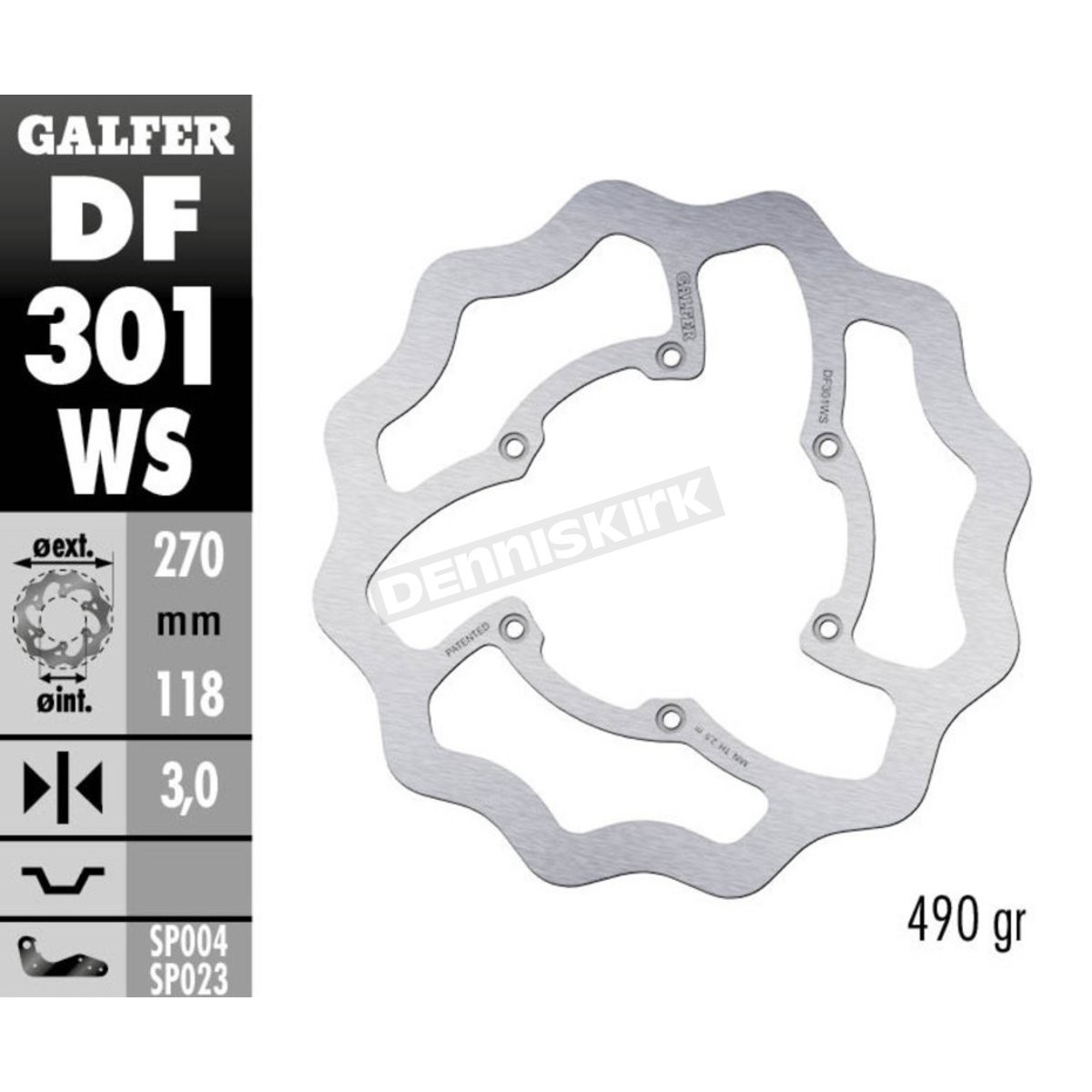 Galfer Front Oversize Solid Mount Wave Rotor – DF301WS