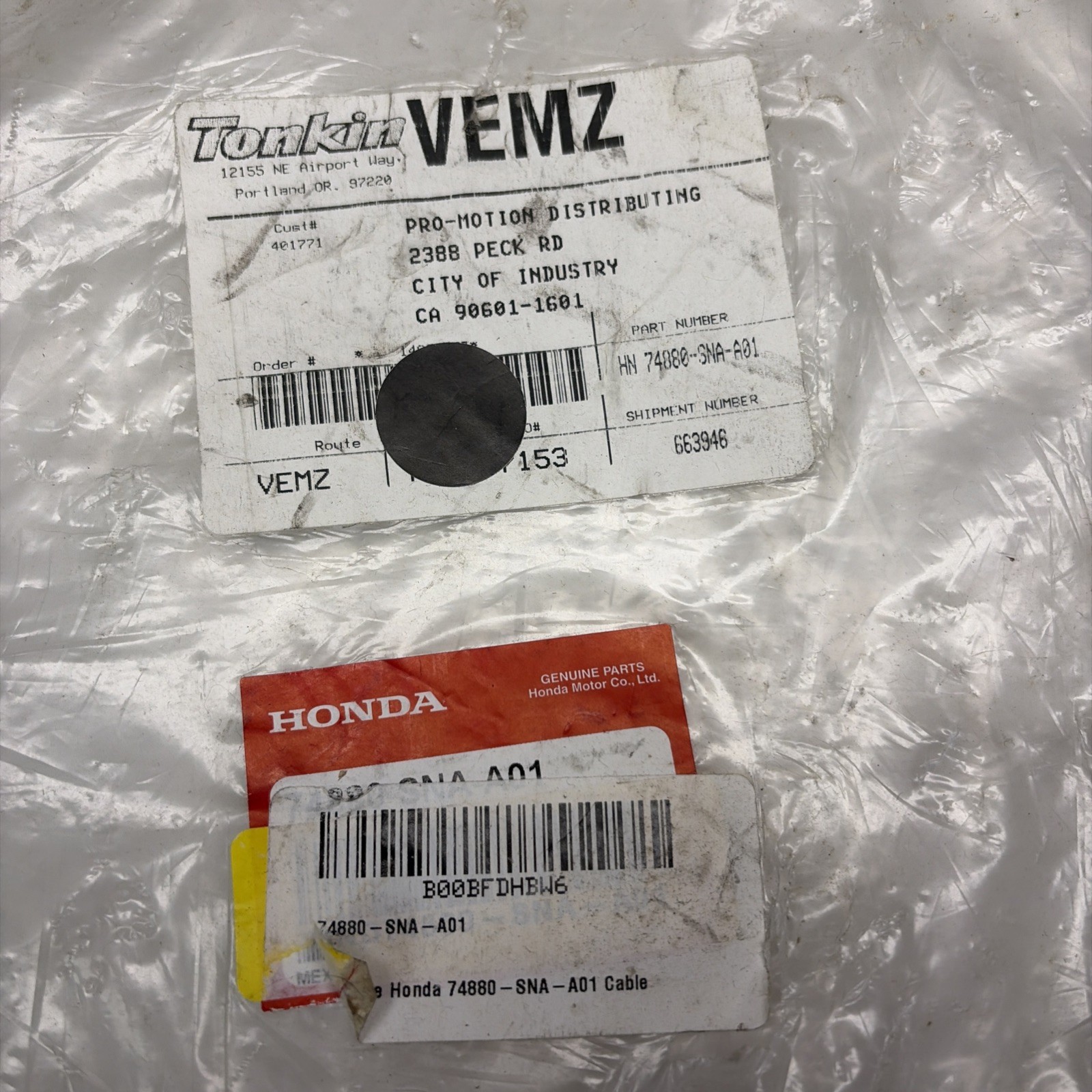NEW- OEM Honda Part